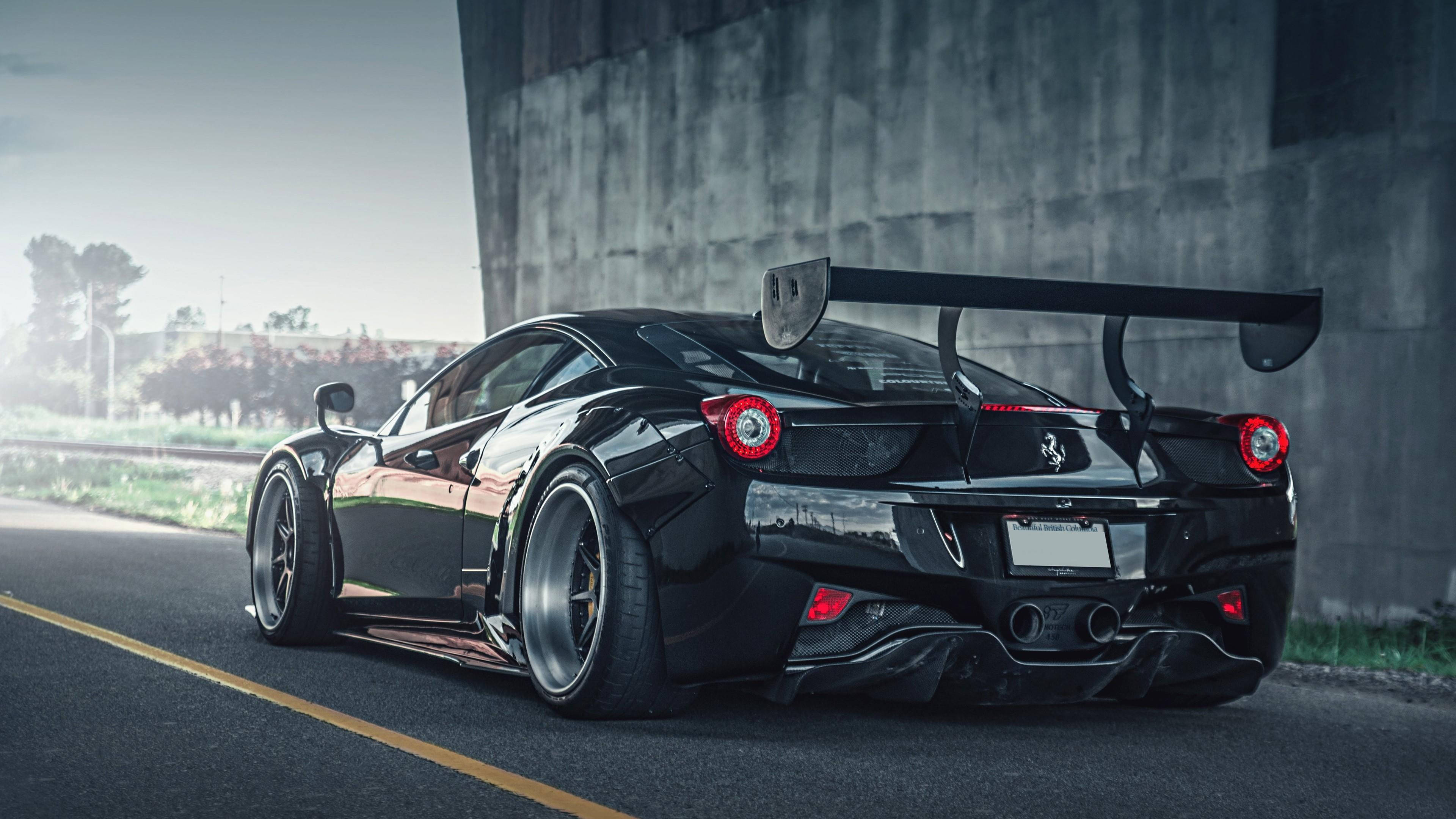 Auto Negro HD Ferrari Fondos de pantalla