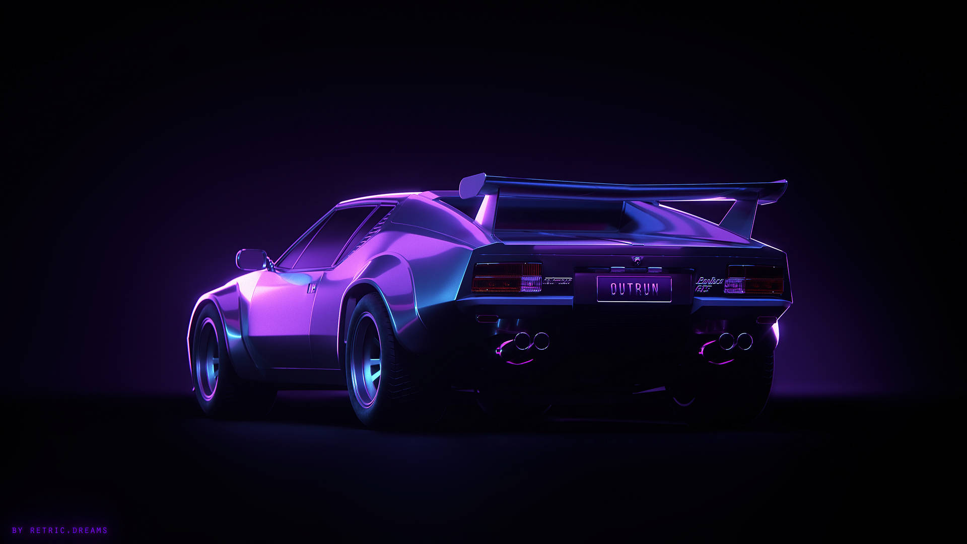 Auto Pontiac Púrpura Estético 4K — Coche 4K GIF Fondos de pantalla