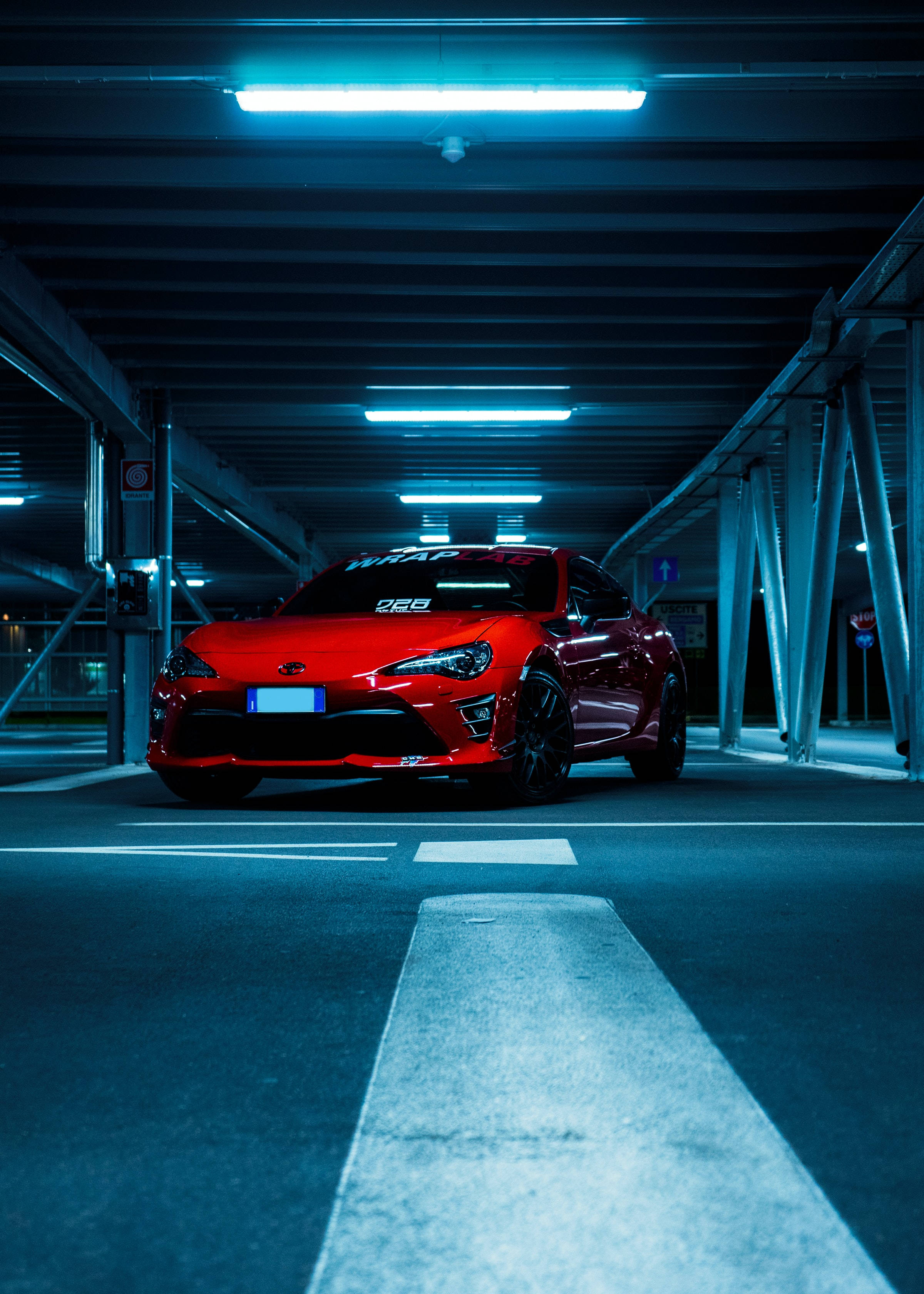 Auto Toyota Rojo Metálico Fondos de pantalla
