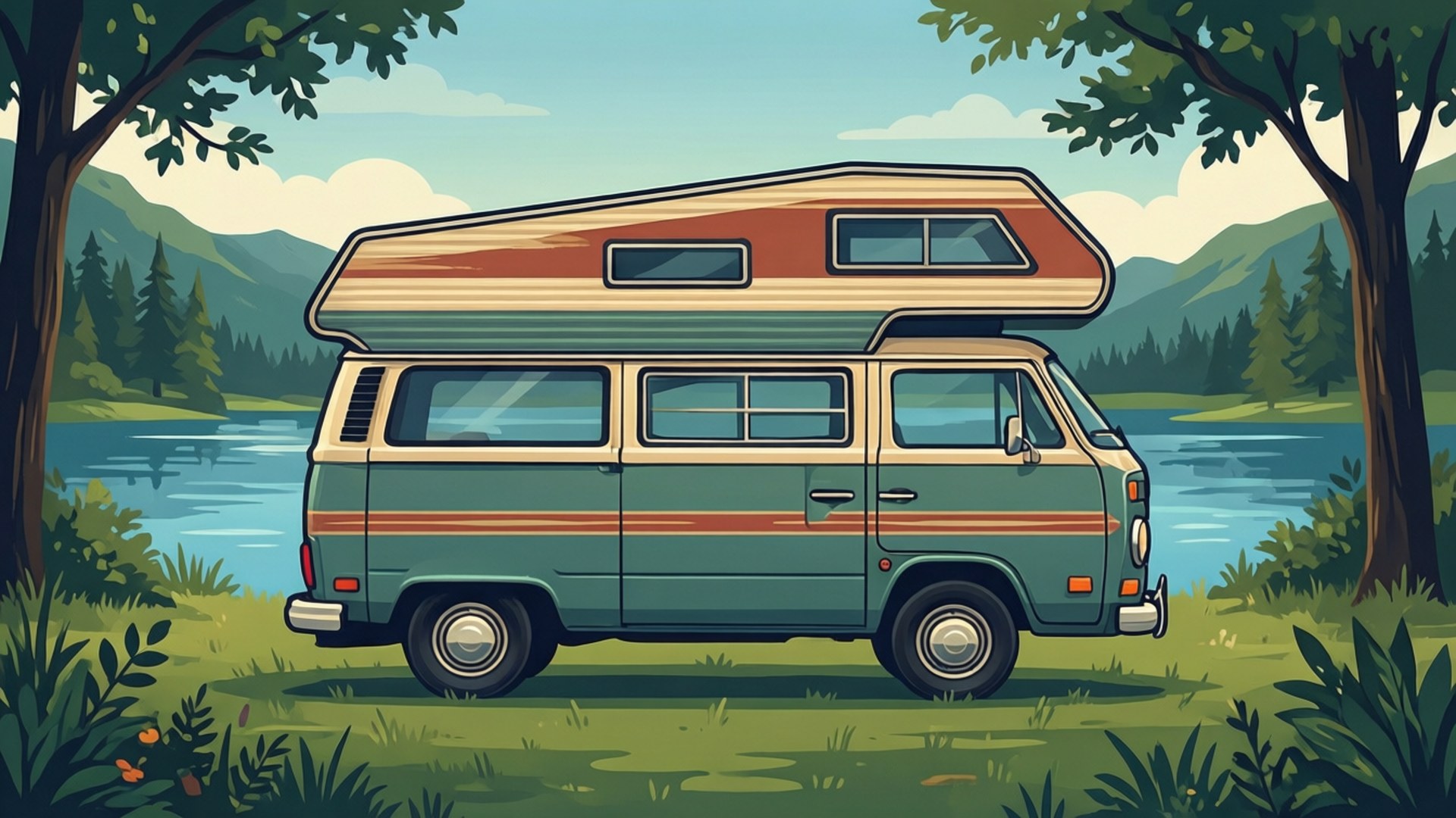 Autocaravana Vintage Fondos de pantalla