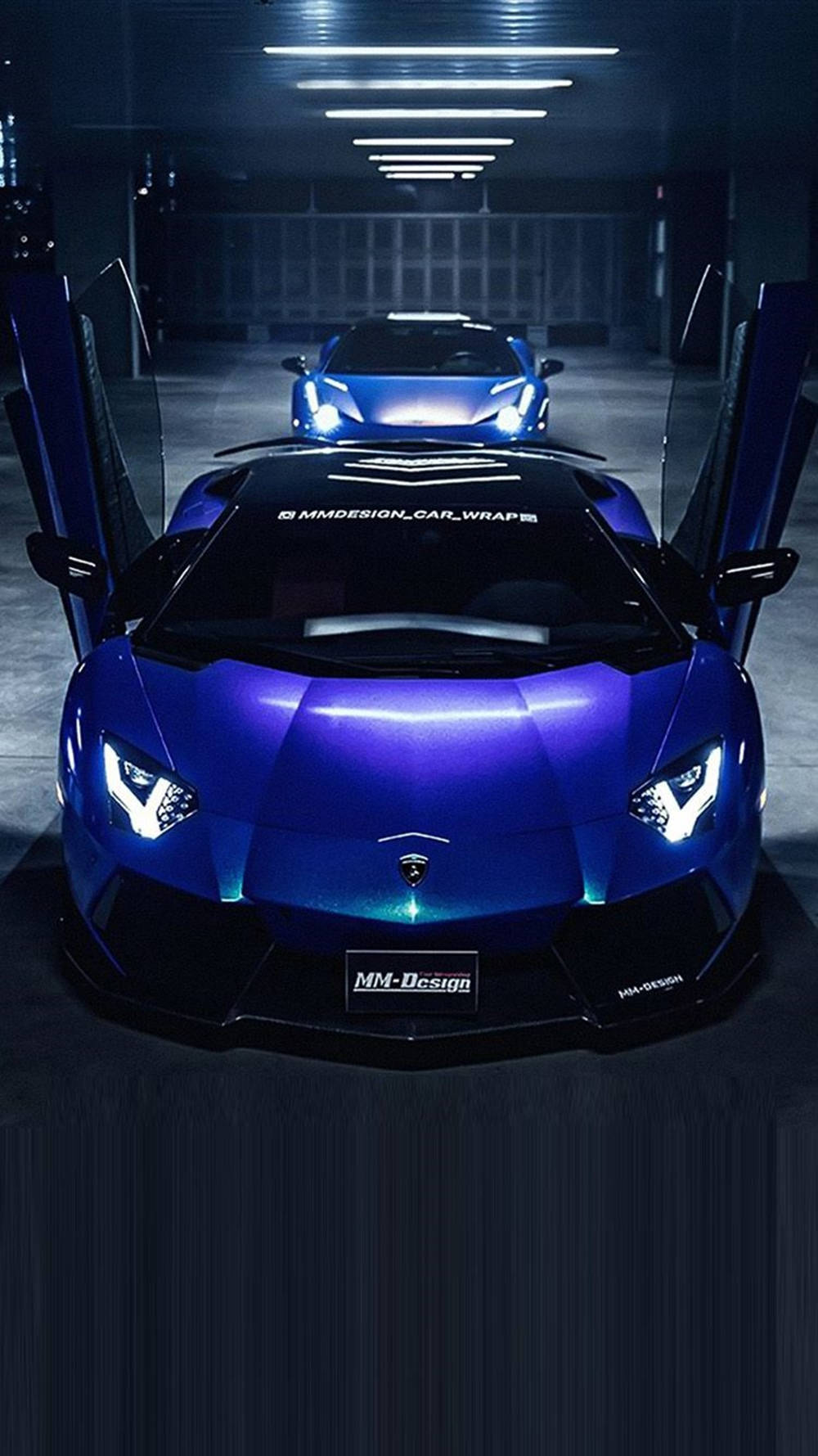 Autos Lamborghini Azul Estético iPhone Fondos de pantalla