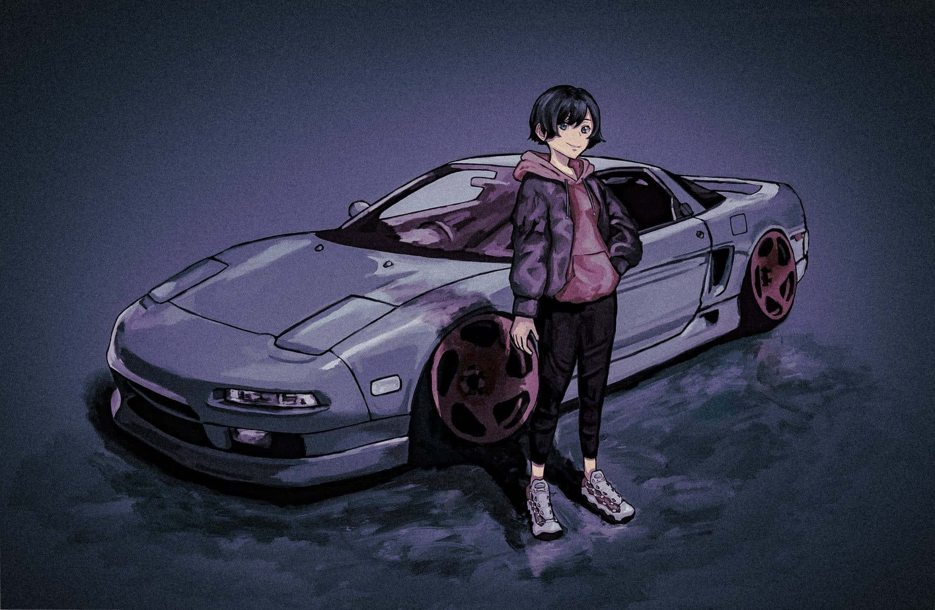 Aventura a Alta Velocidad con Auto Anime Fondos de pantalla