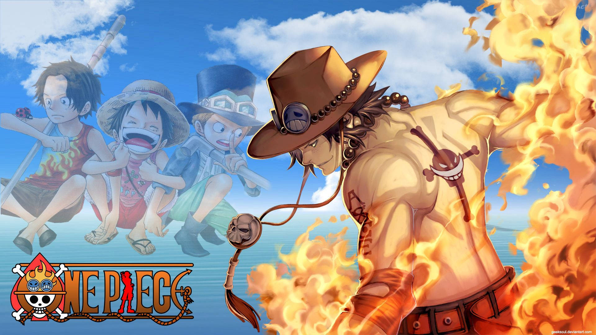 Fondo de pantalla de One Piece de Portgas D. Ace