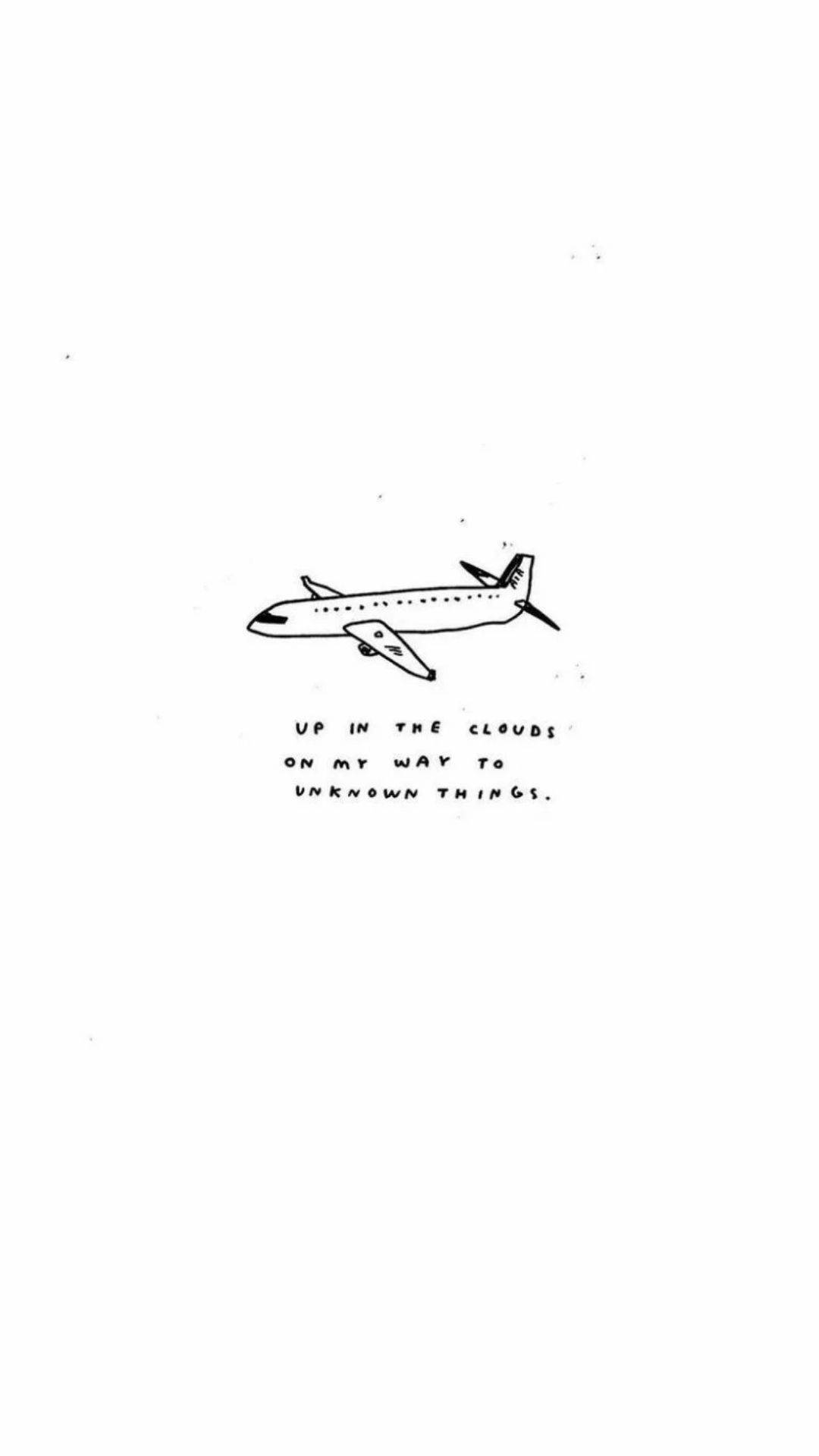 Avión blanco estético Fondos de pantalla