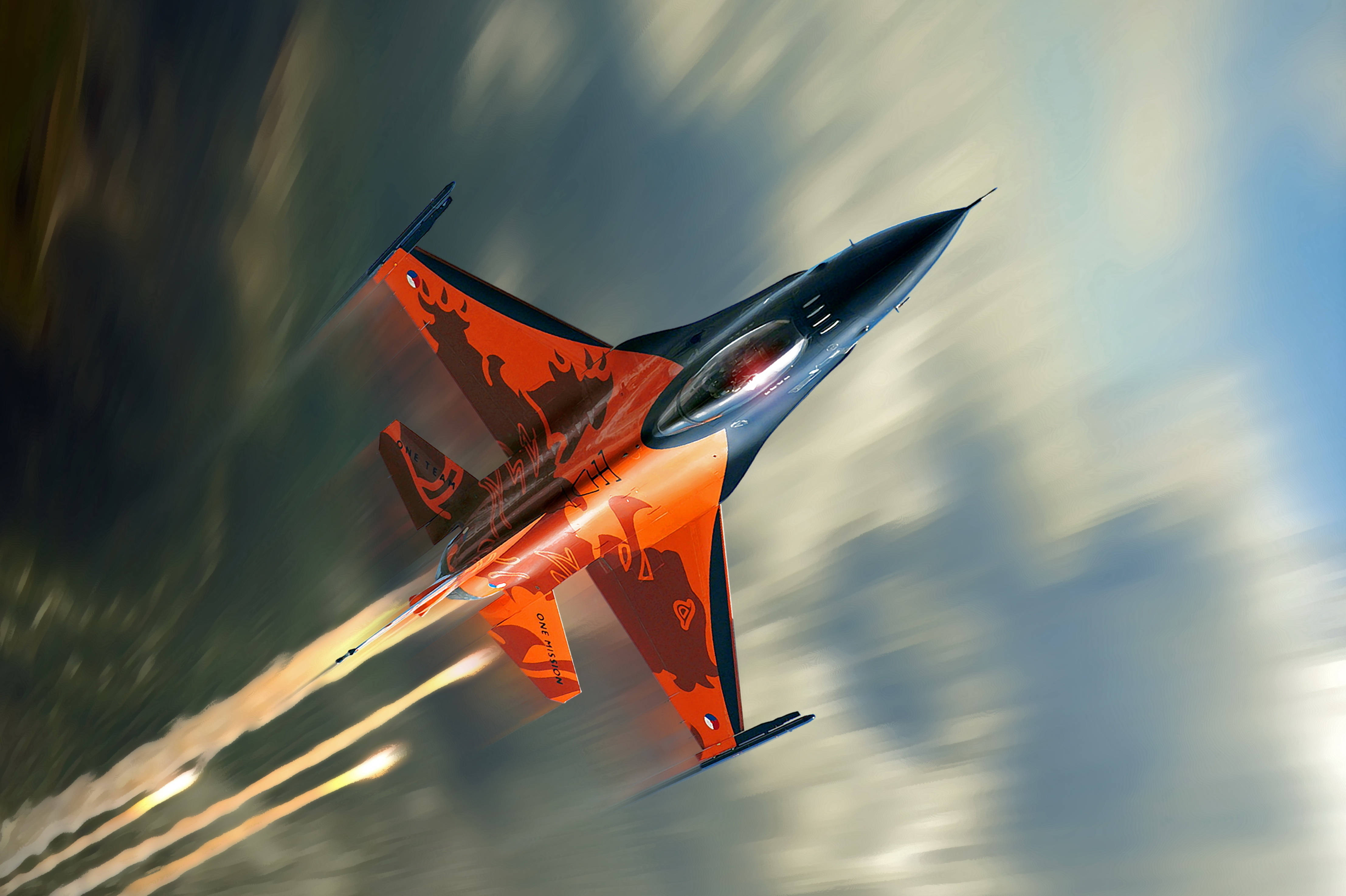 Avión de combate 4K despegando Fondos de pantalla