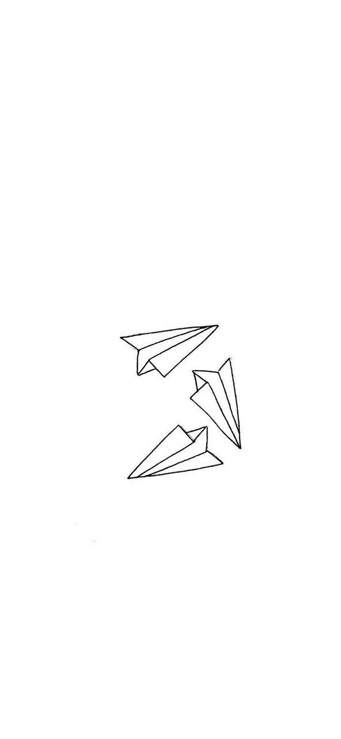 Aviones de Papel Blancos iPhone Fondos de pantalla