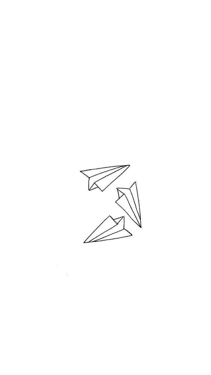 Aviones de Papel Bocetos Estéticos Fondos de pantalla