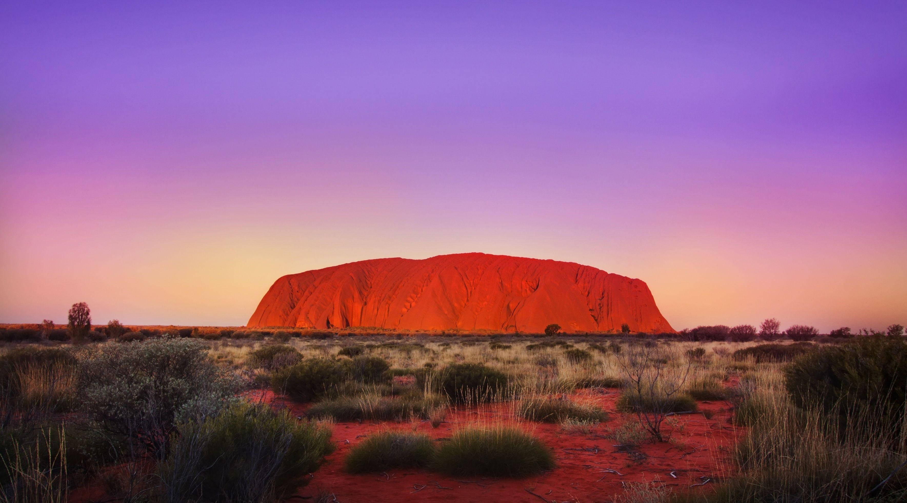Ayers Rock Hermosa Puesta de Sol Fondos de pantalla