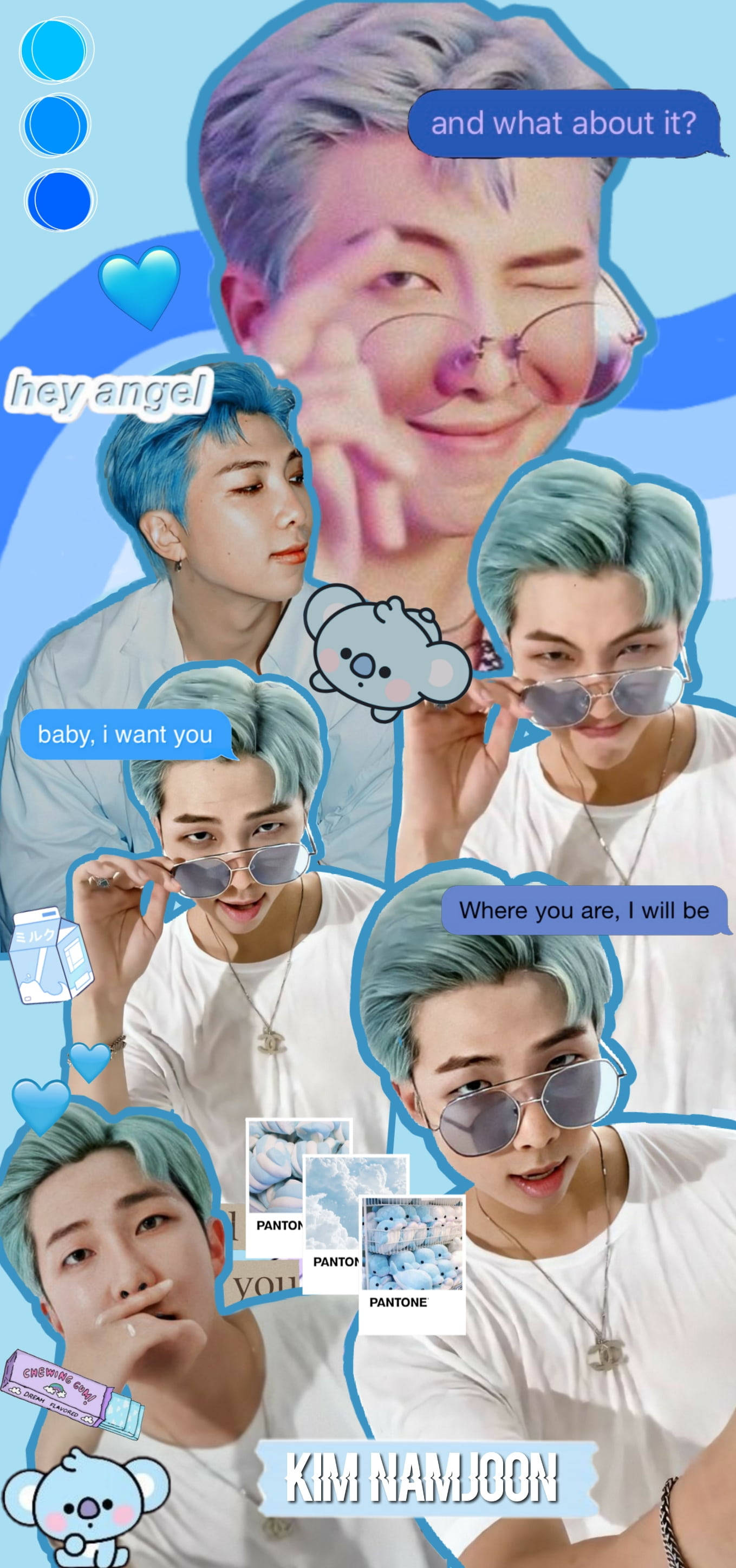 Azul Estético BTS RM Lindo Fondos de pantalla