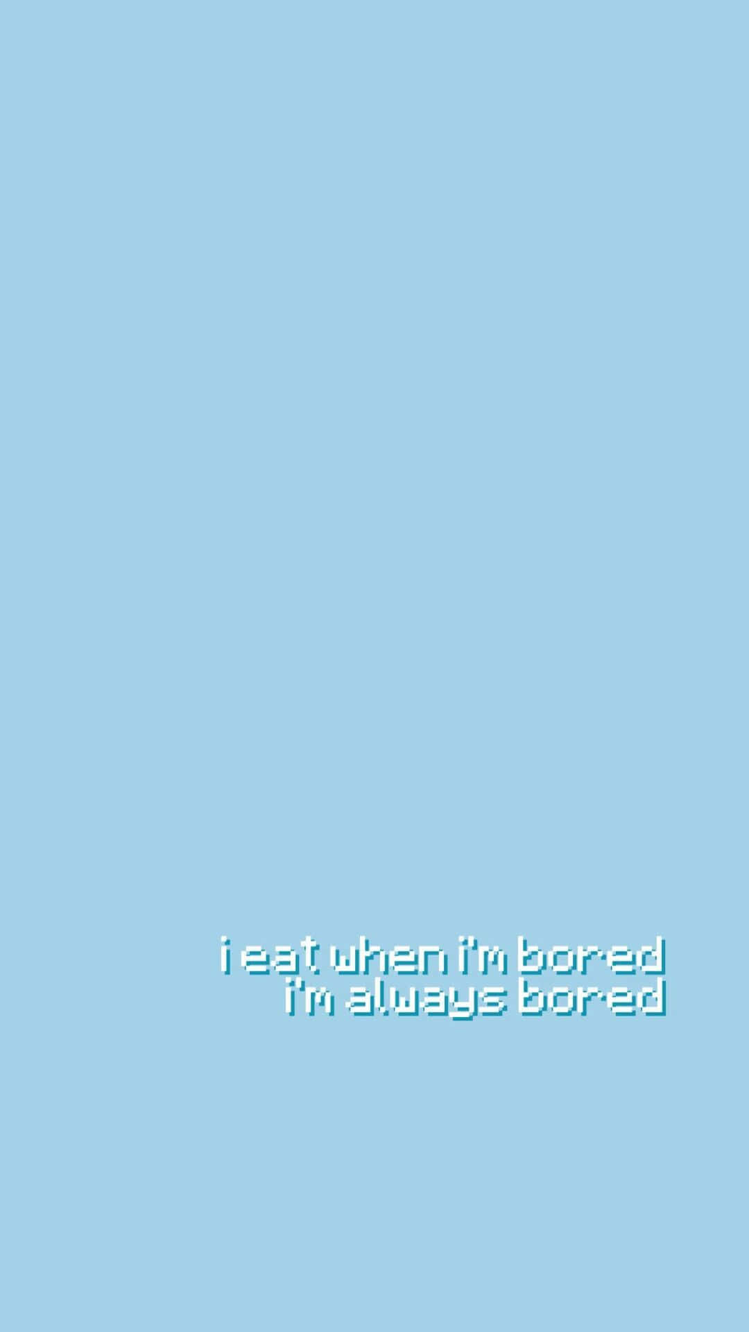 Azul pastel sólido con frase divertida Fondos de pantalla