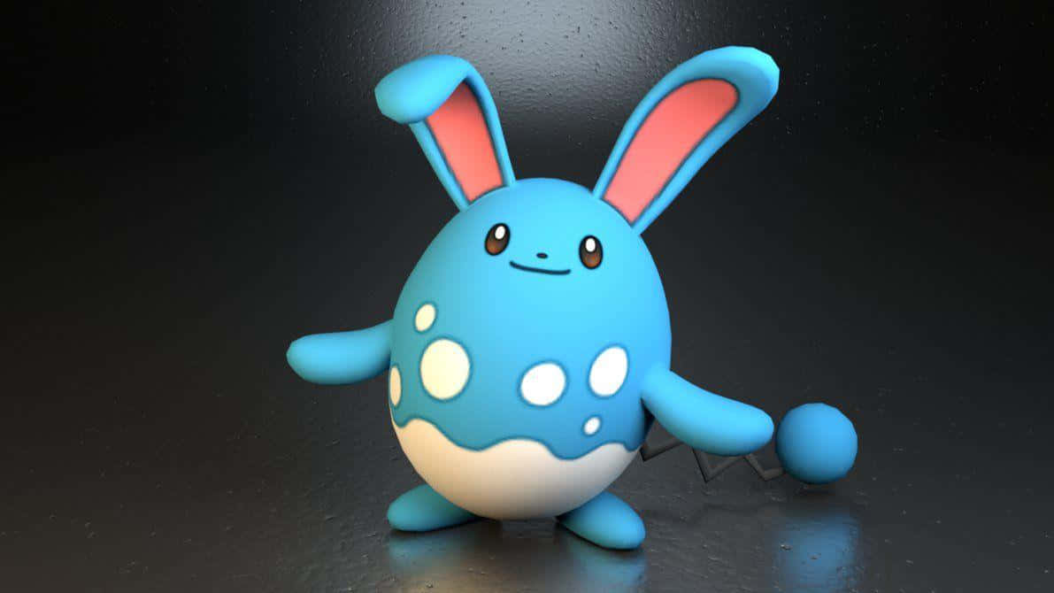 Azumarill 3D Fondo Negro Fondos de pantalla