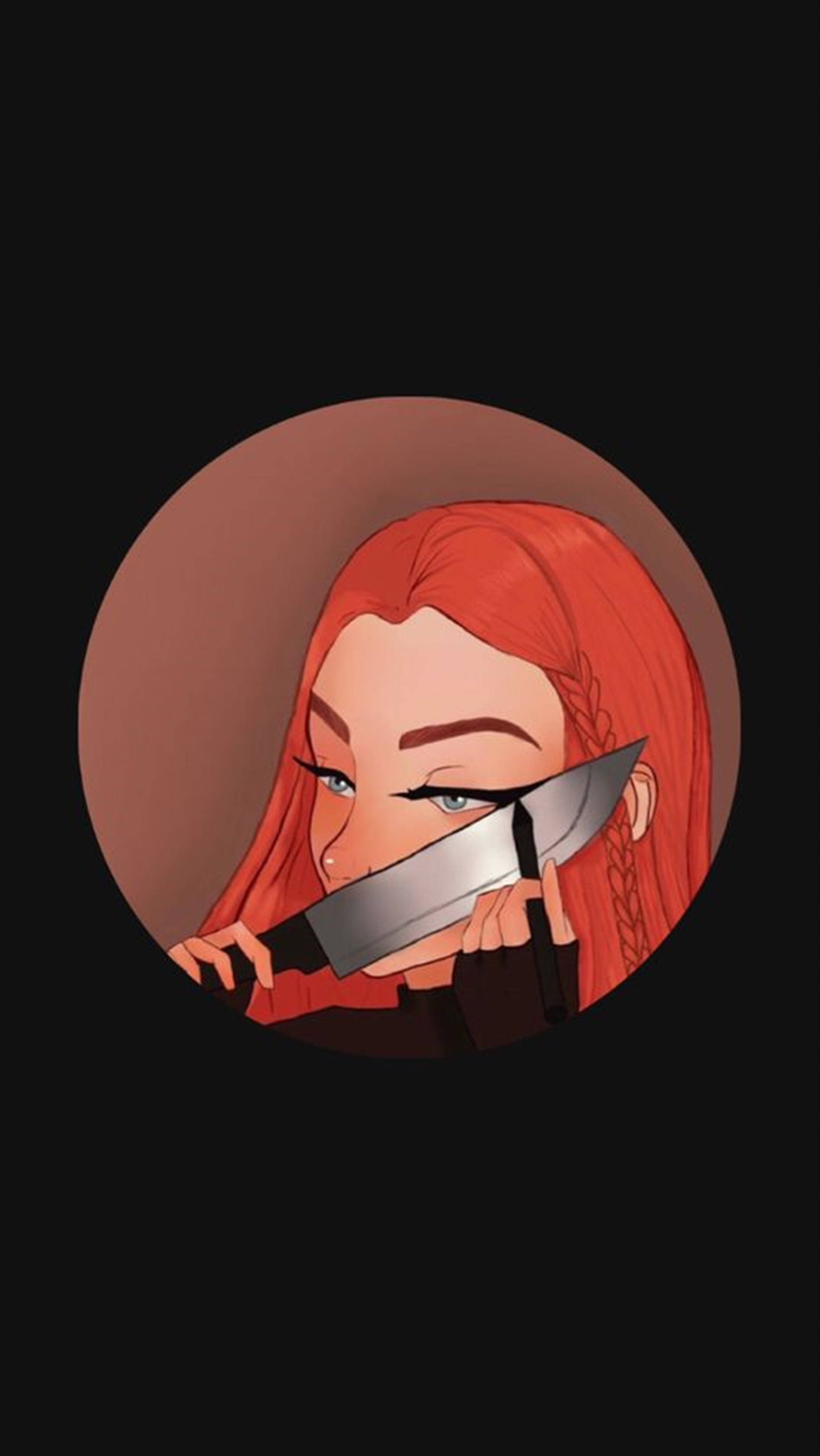 Baddie Makeup Usando Cuchillo PFP Único Cool Fondos de pantalla