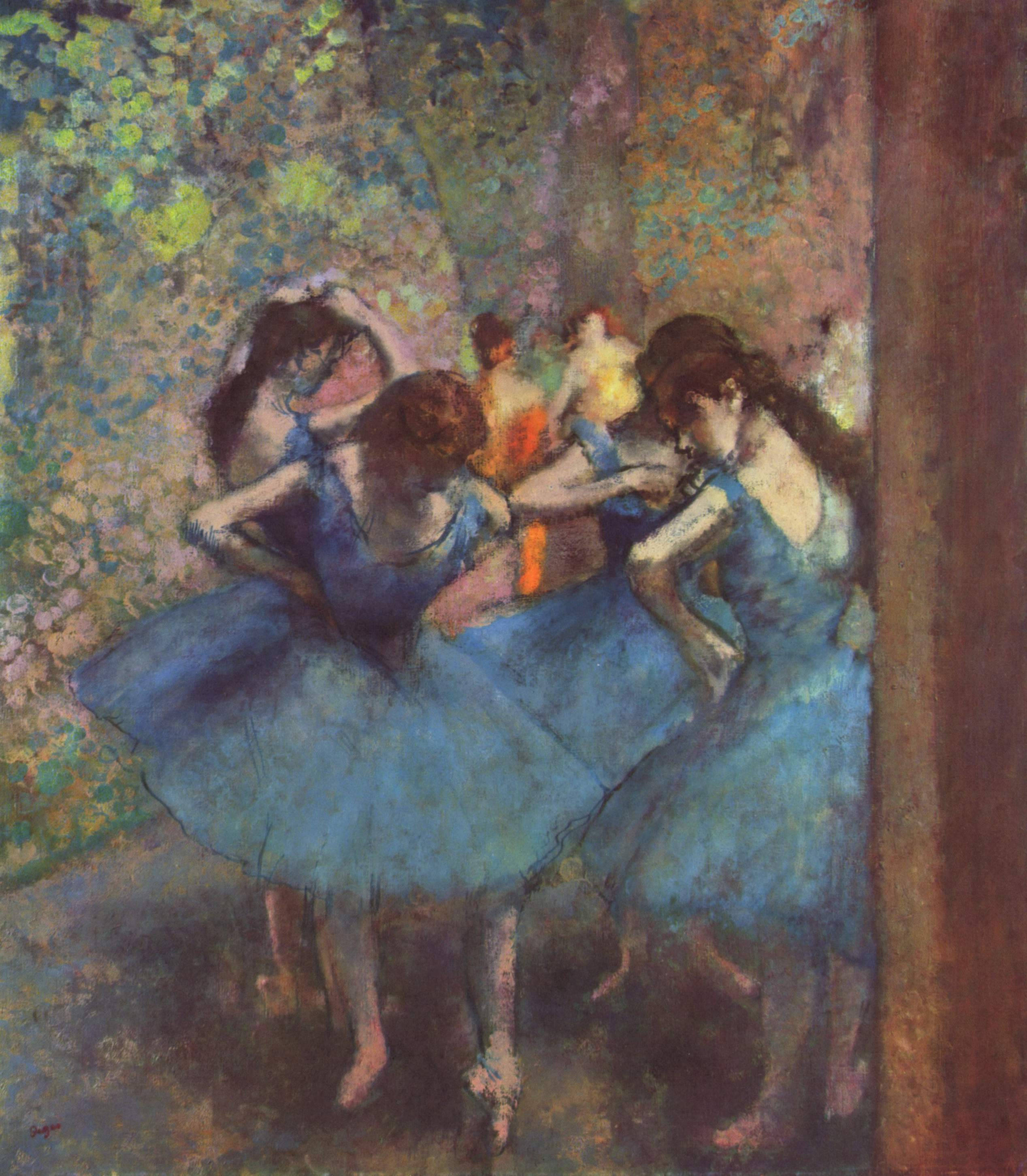 Bailarinas en Azul Pintadas por Edgar Degas Fondos de pantalla