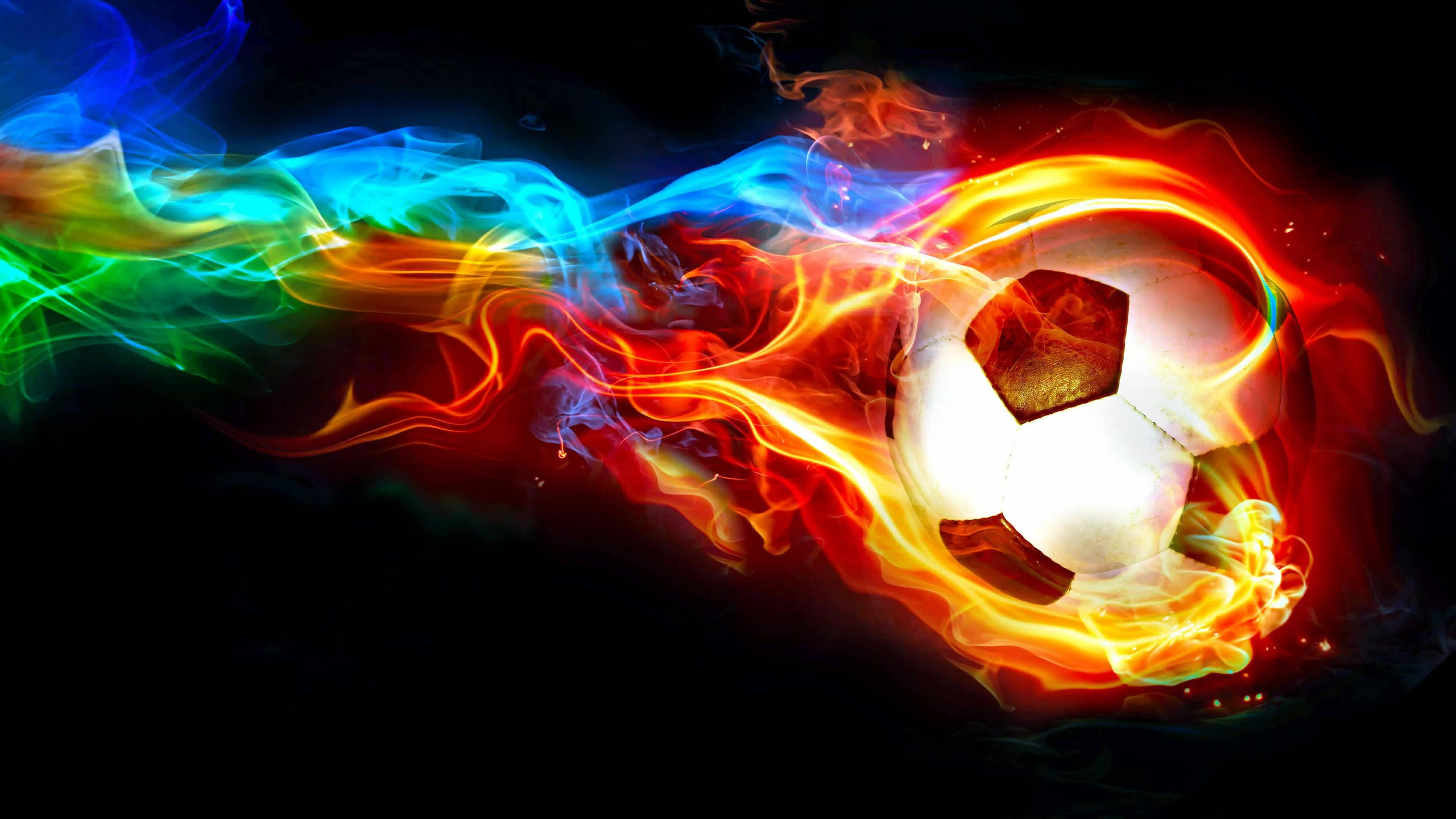 Balón de fútbol en movimiento 4K Fondos de pantalla