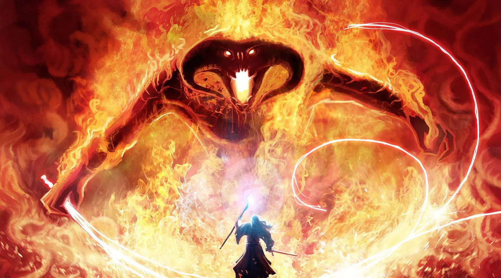 Balrog 4K El Señor de los Anillos Fondos de pantalla