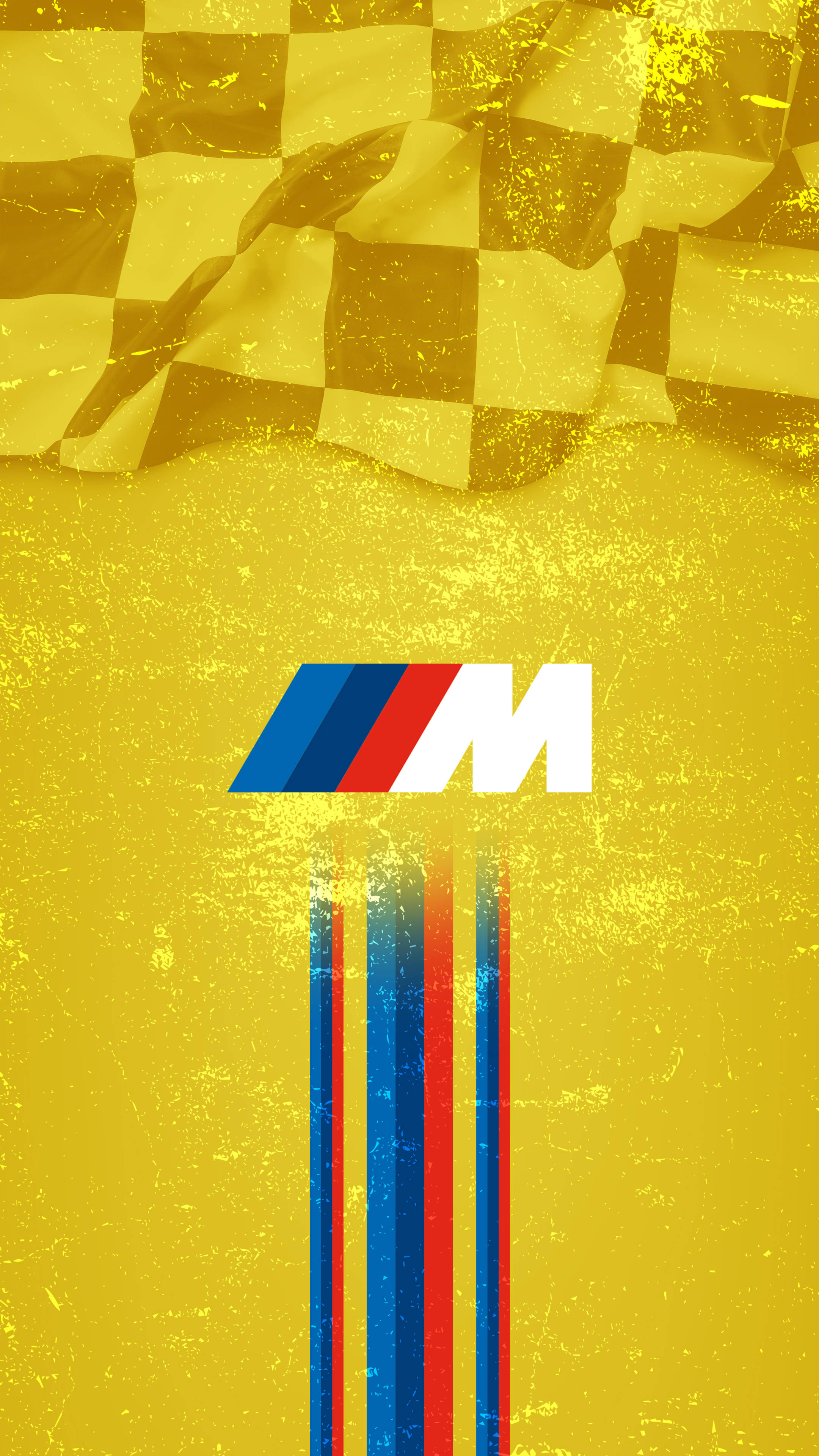 Bandera de Carrera Amarilla con Logo BMW M Fondos de pantalla
