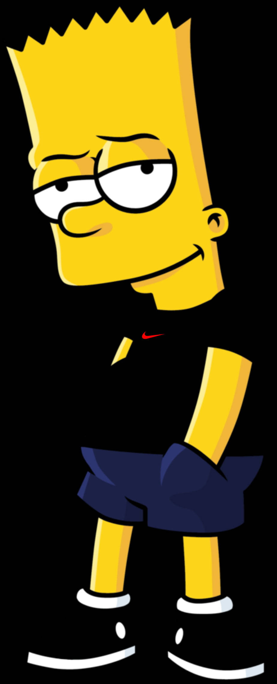 Cool Bart Simpson con Camisa Negra Fondos de pantalla