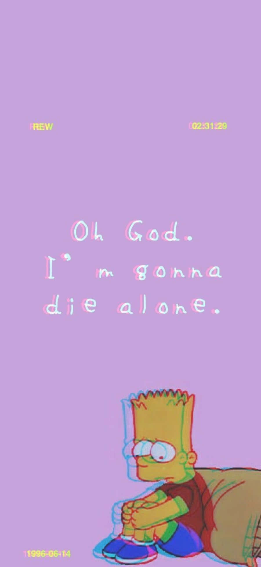 Bart Simpson sintiéndose aislado en su teléfono Fondos de pantalla