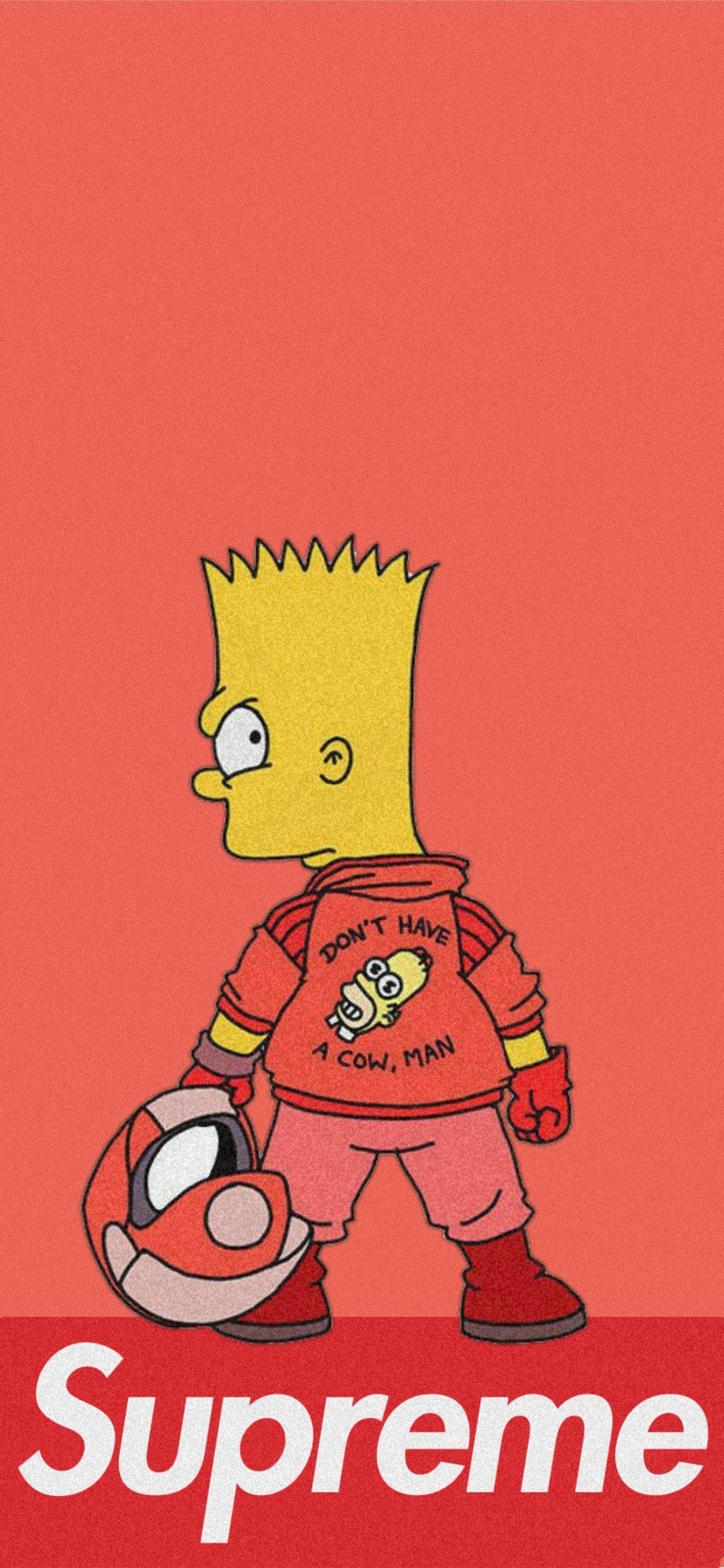 Bart Simpson Supreme Naranja Fondos de pantalla