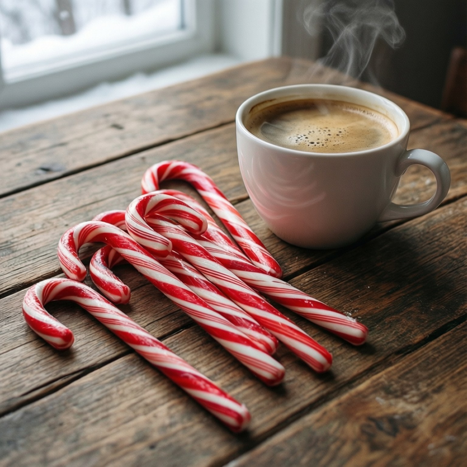 Bastones de caramelo y café Fondos de pantalla