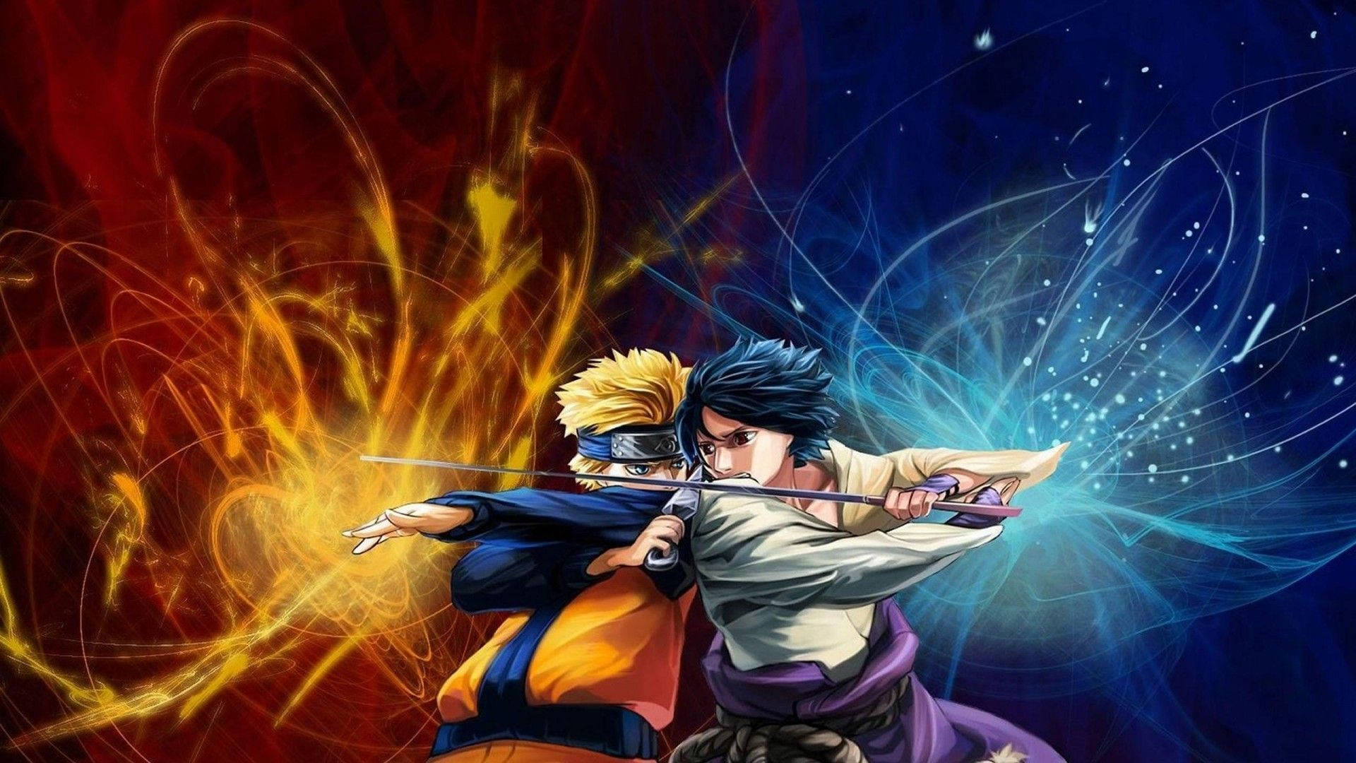 Batalla de Sasuke y Naruto para laptop Fondos de pantalla