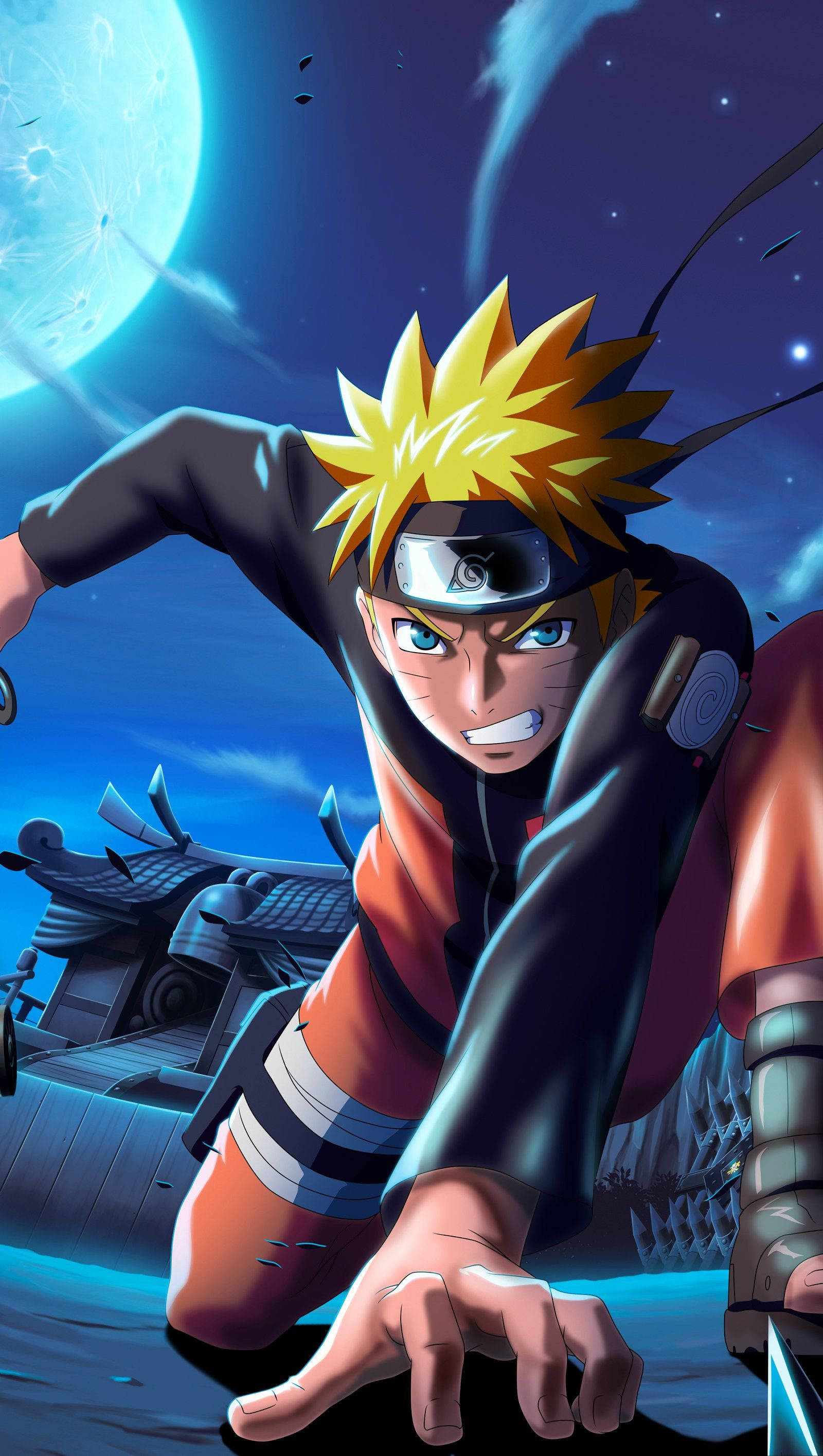 Batalla Intensa Bajo la Luz de la Luna - Naruto Mobile 4K Fondos de pantalla