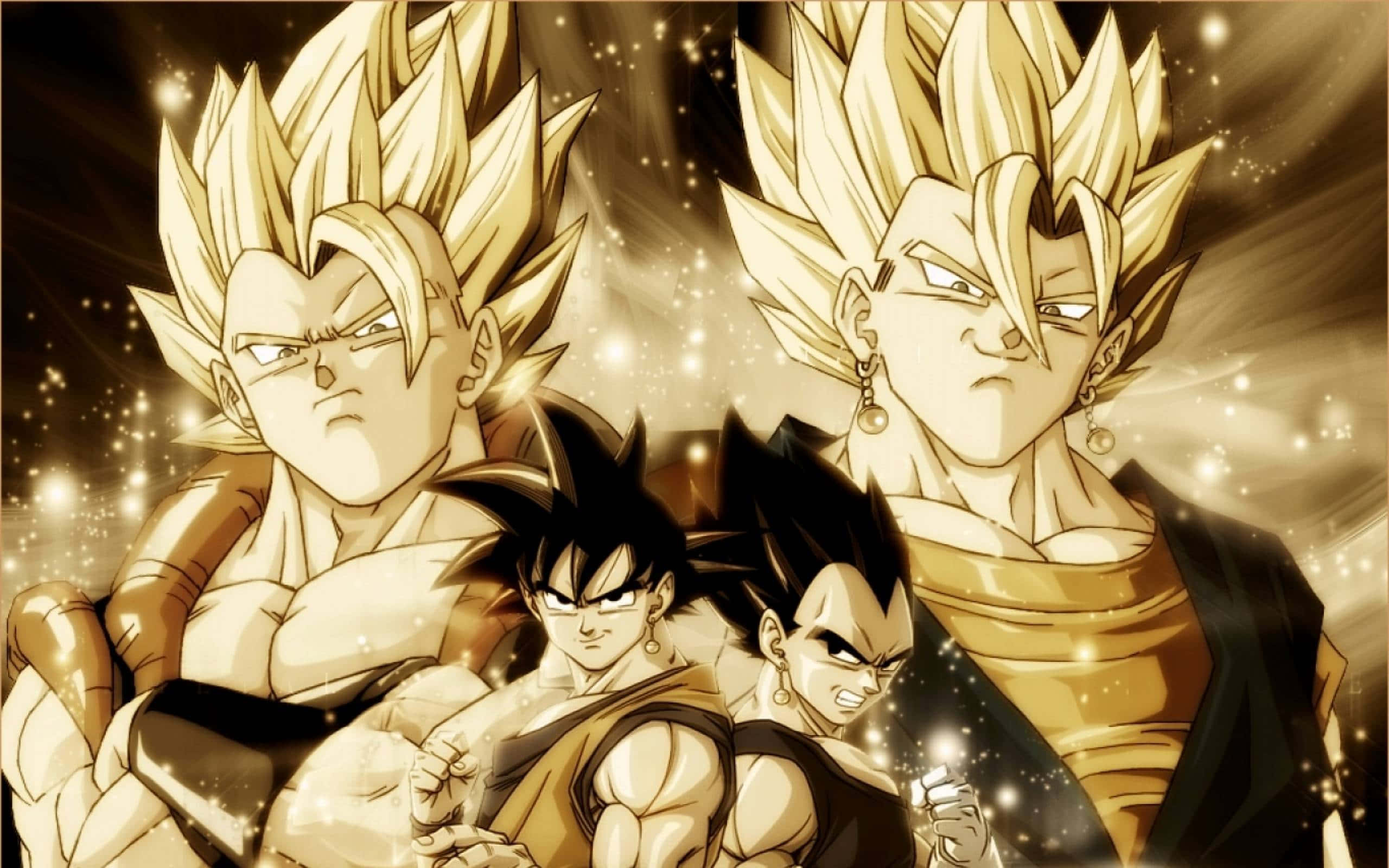 Batalla intensa de Goku y Vegeta en Dragon Ball Z Fondos de pantalla