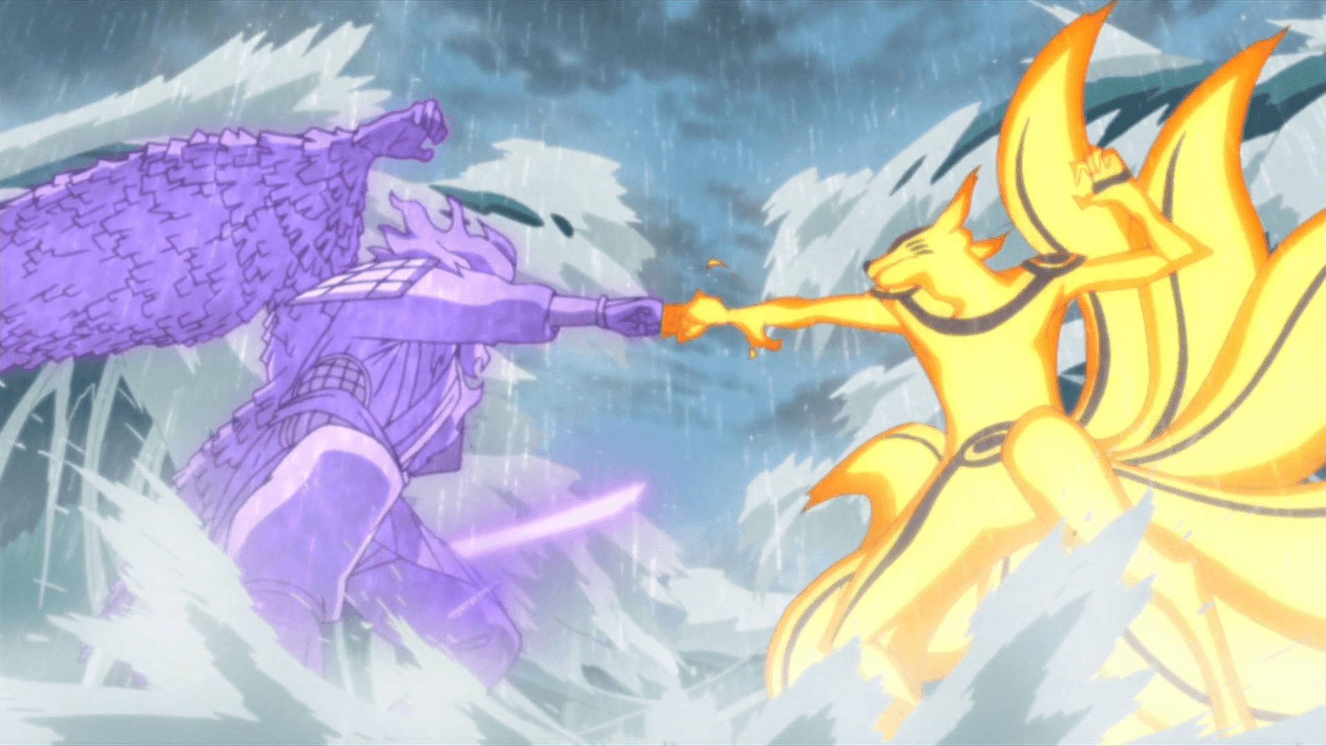 Batalla Monstruosa de Naruto y Sasuke Fondos de pantalla