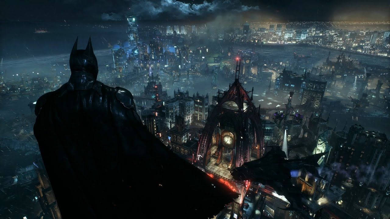 Fondo de pantalla de Batman contemplando Gotham