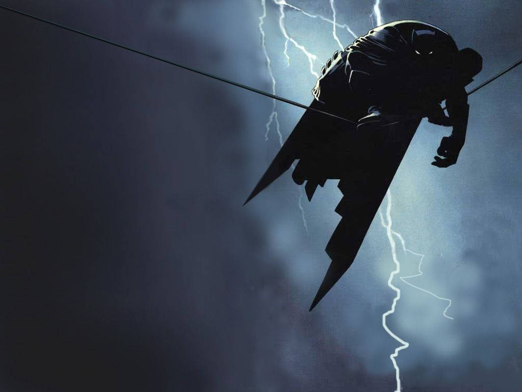 Batman en un cable con relámpagos Fondos de pantalla
