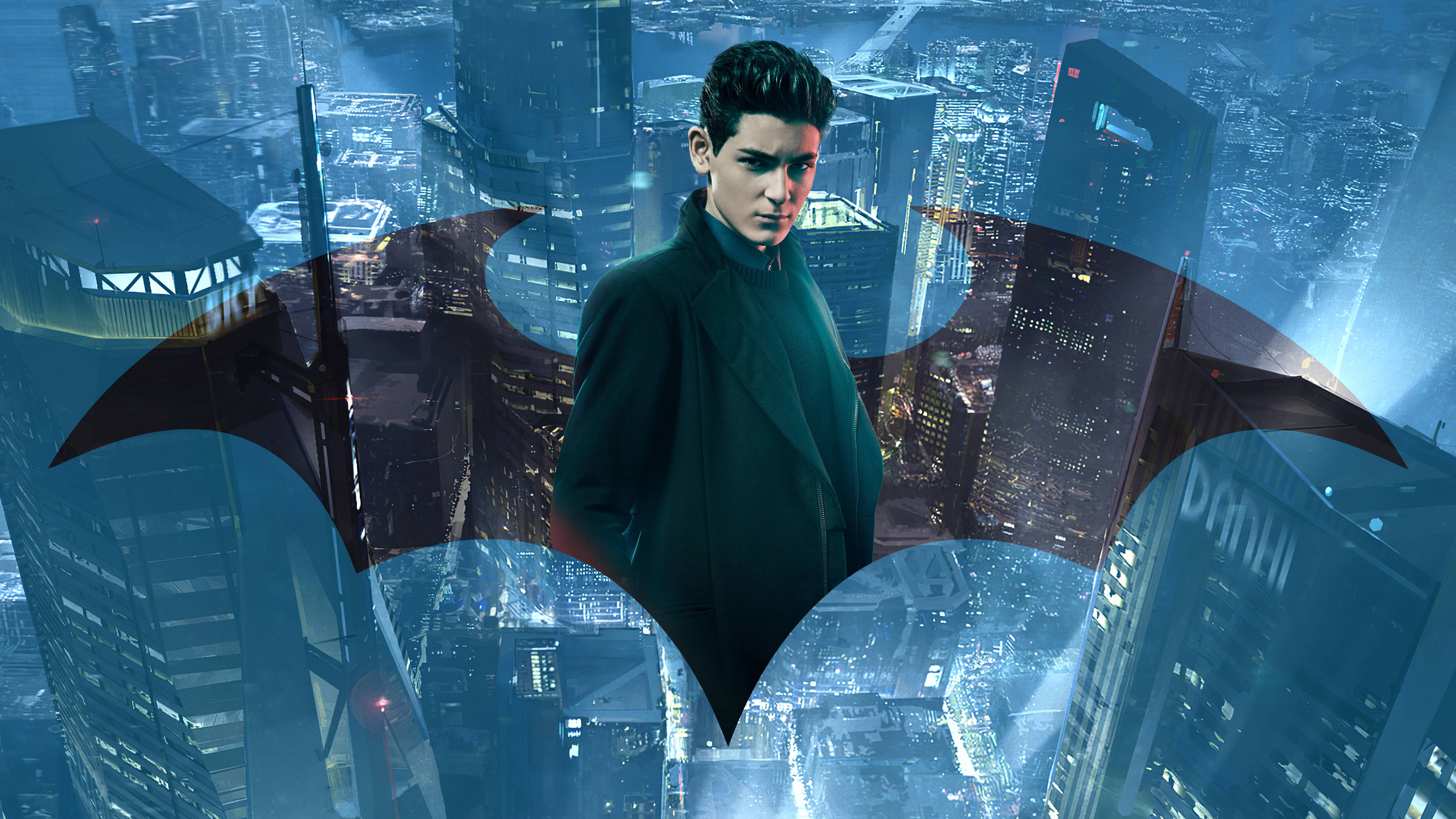 Batman Gotham 4K Estética Azul Fondos de pantalla