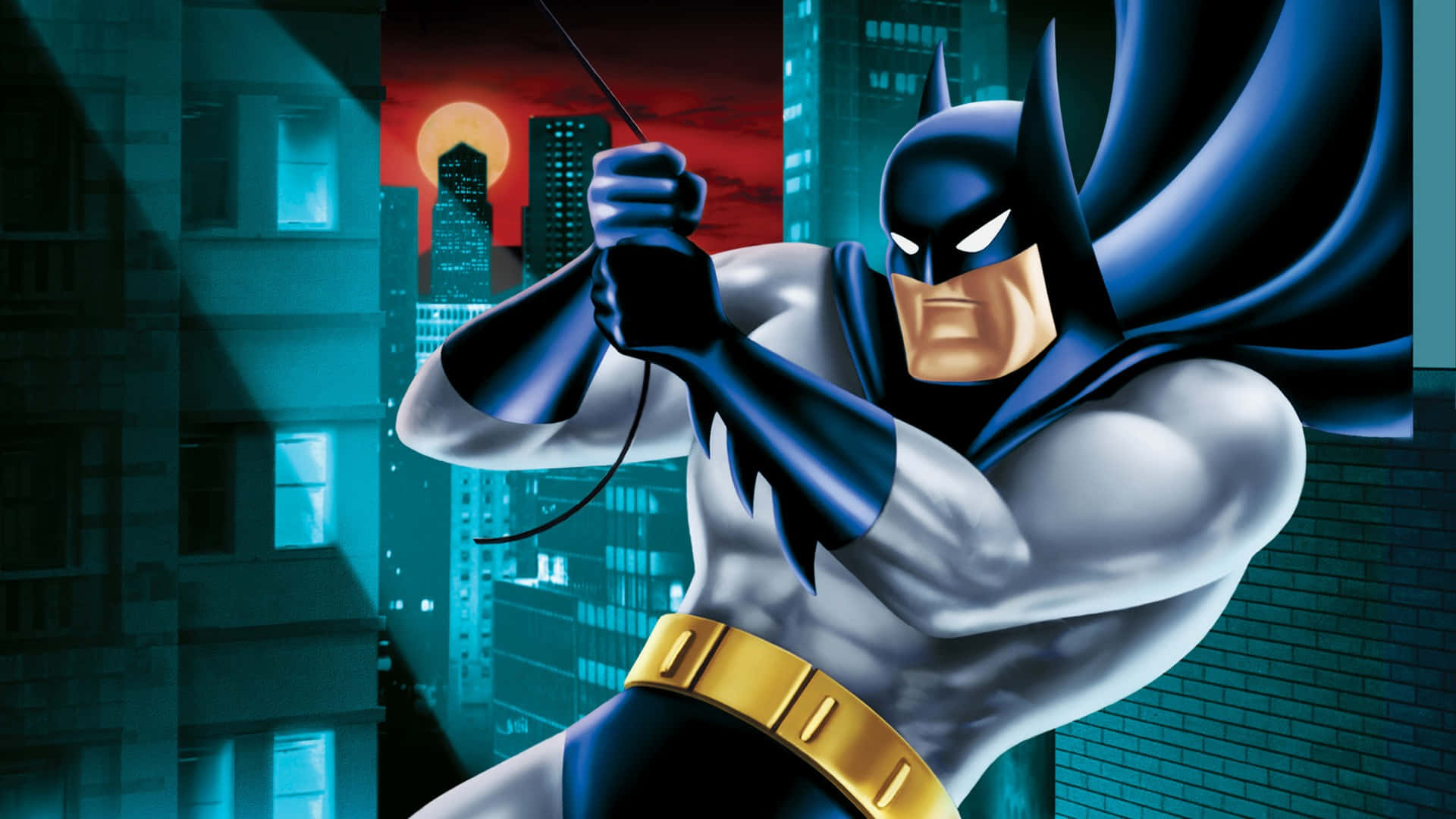 Batman La Serie Animada Sosteniendo una Cuerda Fondos de pantalla