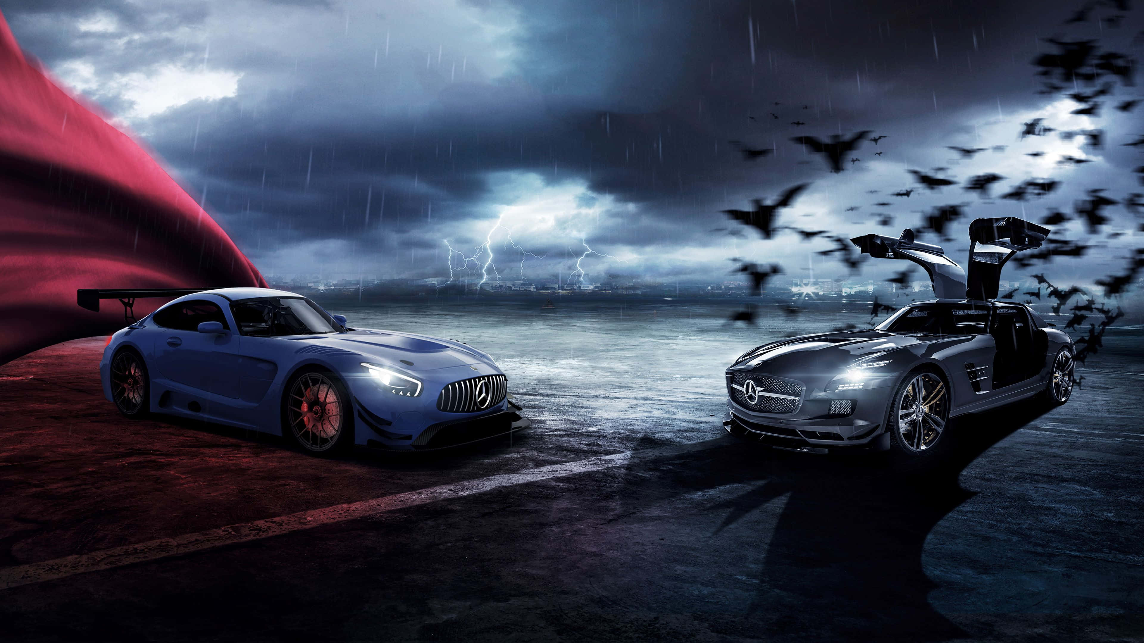 Batman Superman Coches Mercedes AMG Fondos de pantalla
