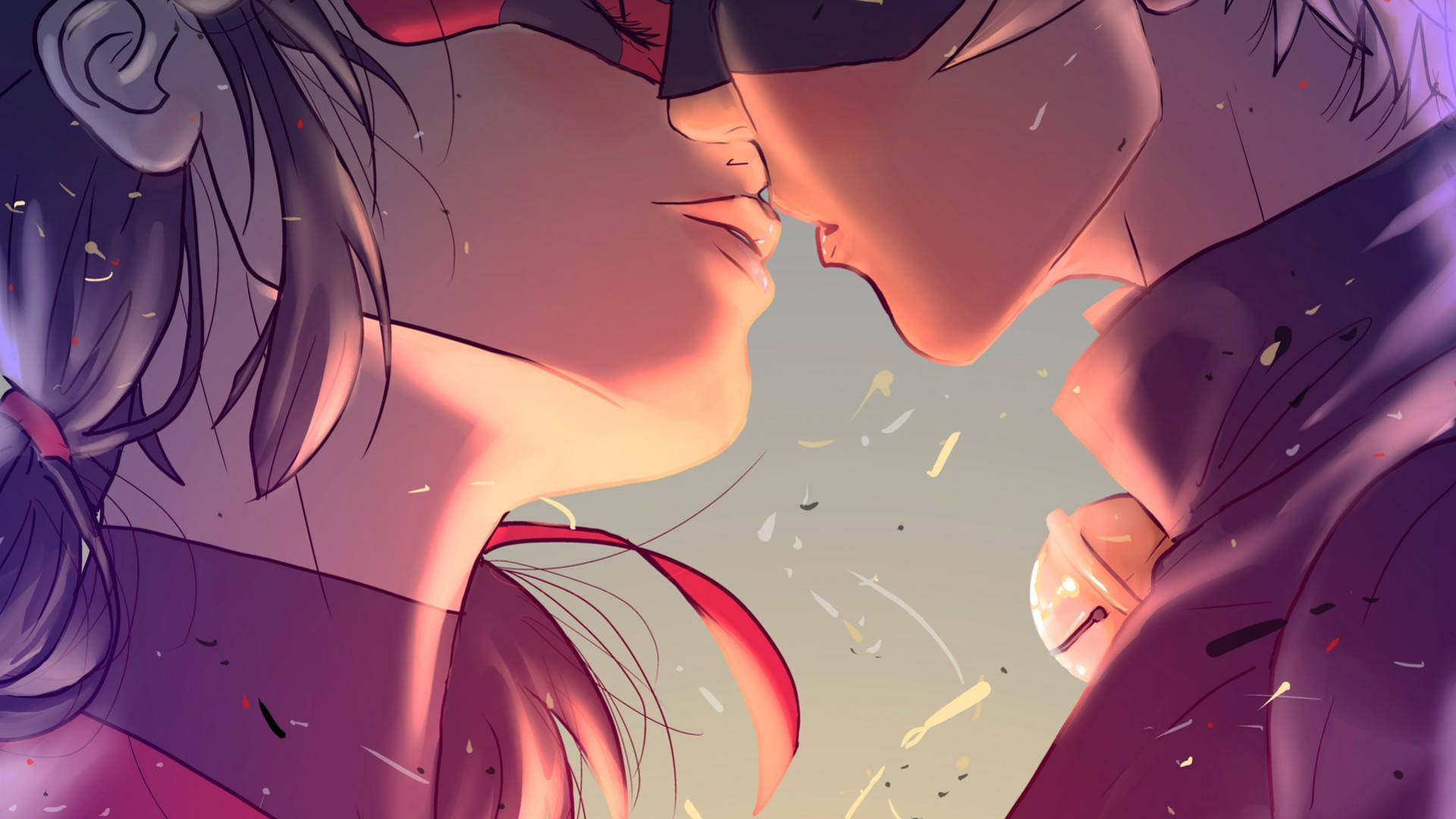Beso de Ladybug y Cat Noir superhéroes Fondos de pantalla