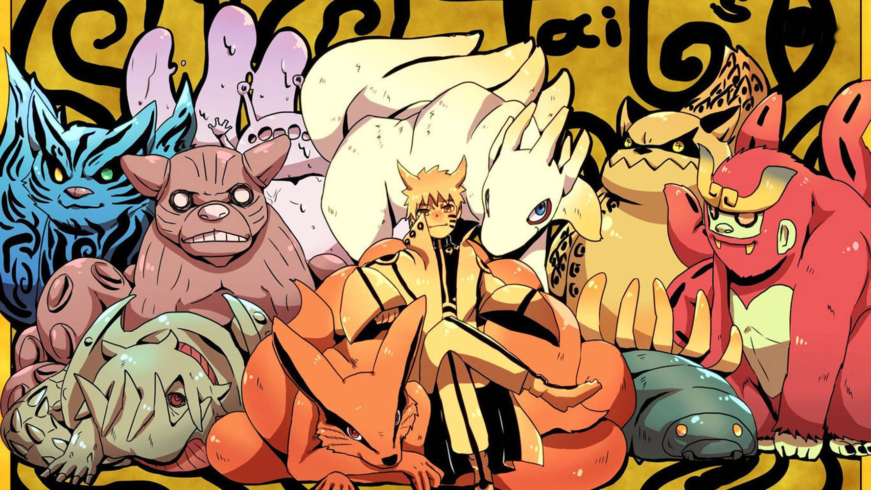 Bestias de Nueve Colas en Naruto para Laptop Fondos de pantalla