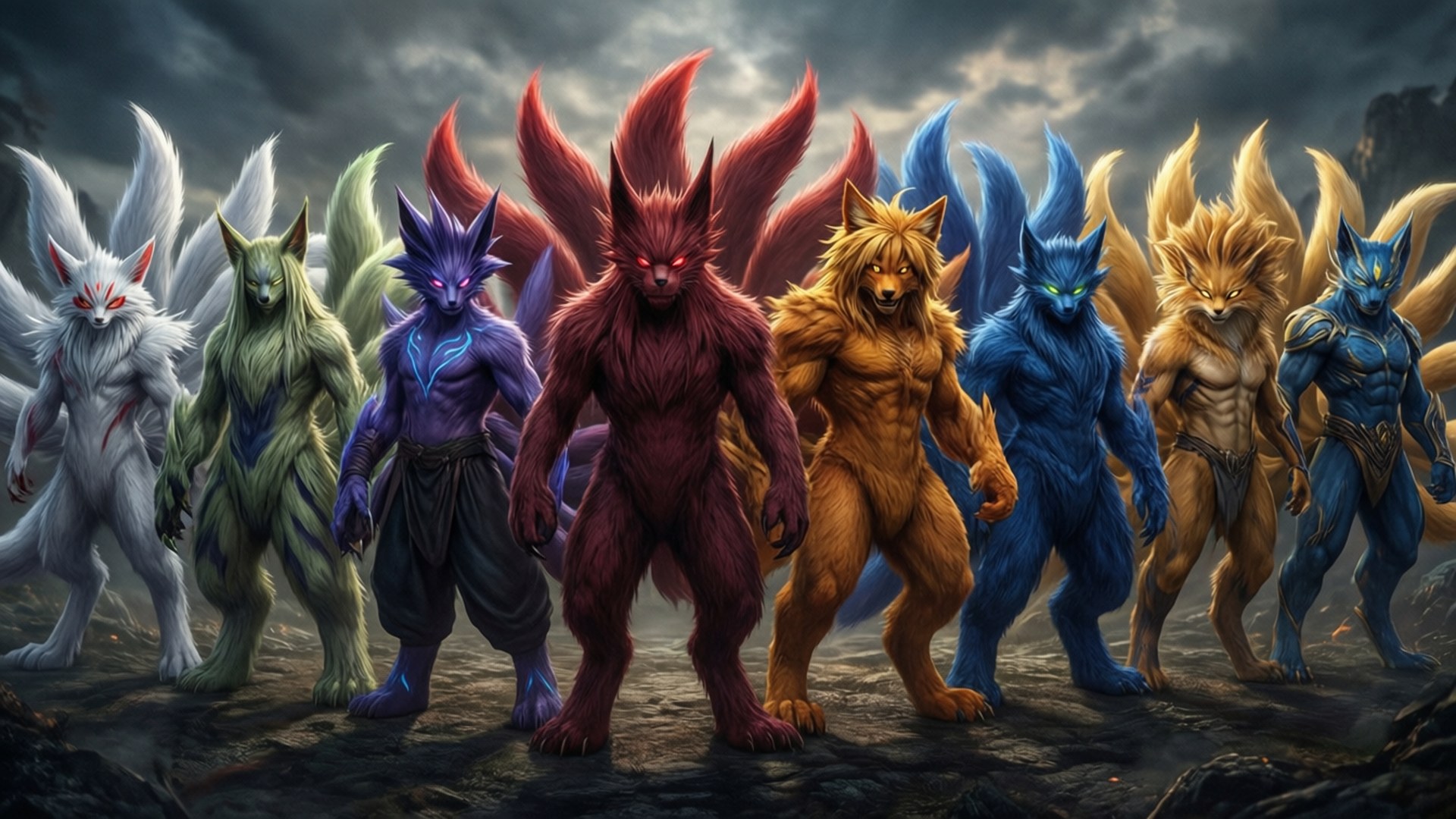 Bestias de Nueve Colas Fondos de pantalla