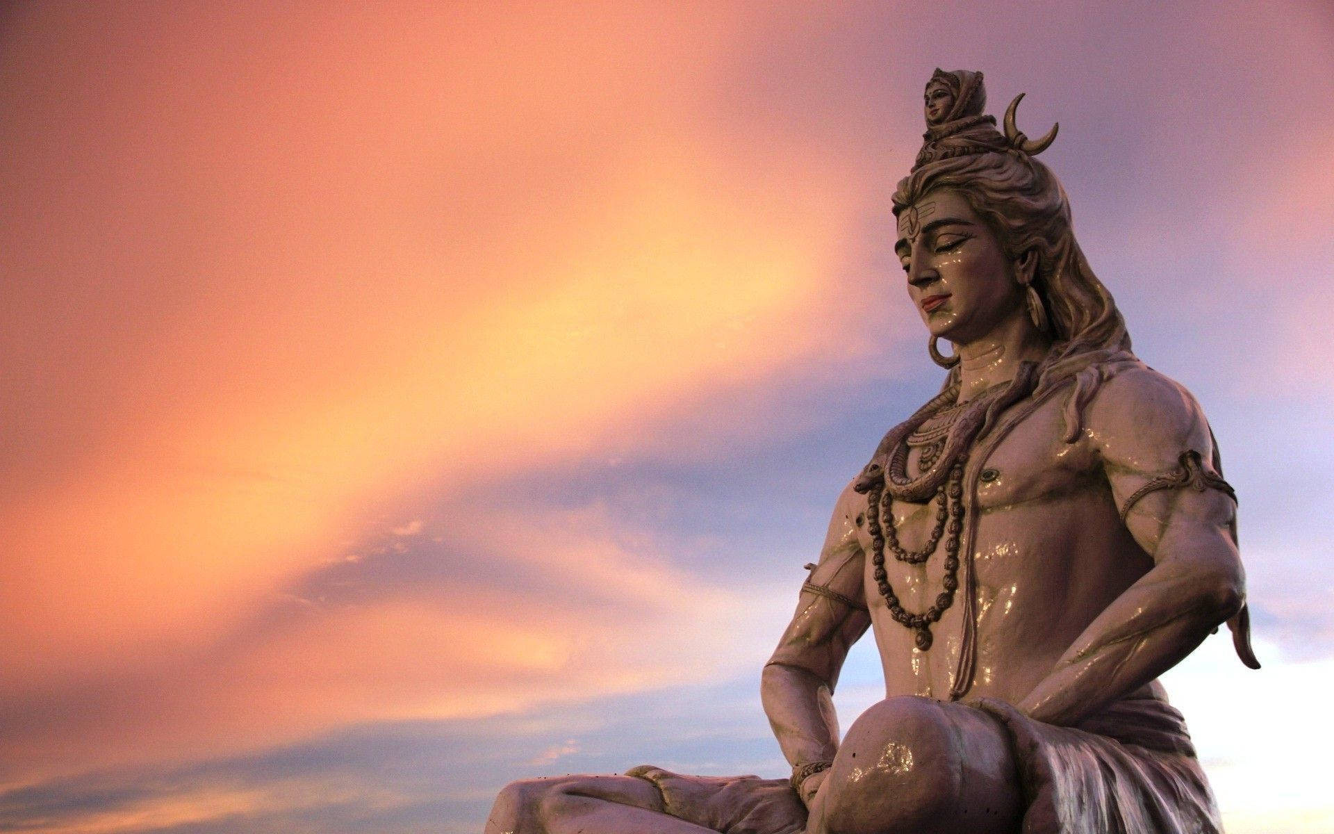 Bholenath HD Shiva meditando al atardecer Fondos de pantalla