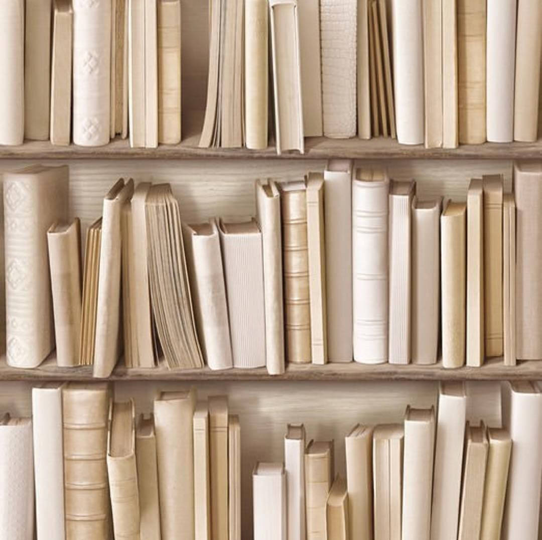 Biblioteca Vintage de Estética Beige Fondos de pantalla
