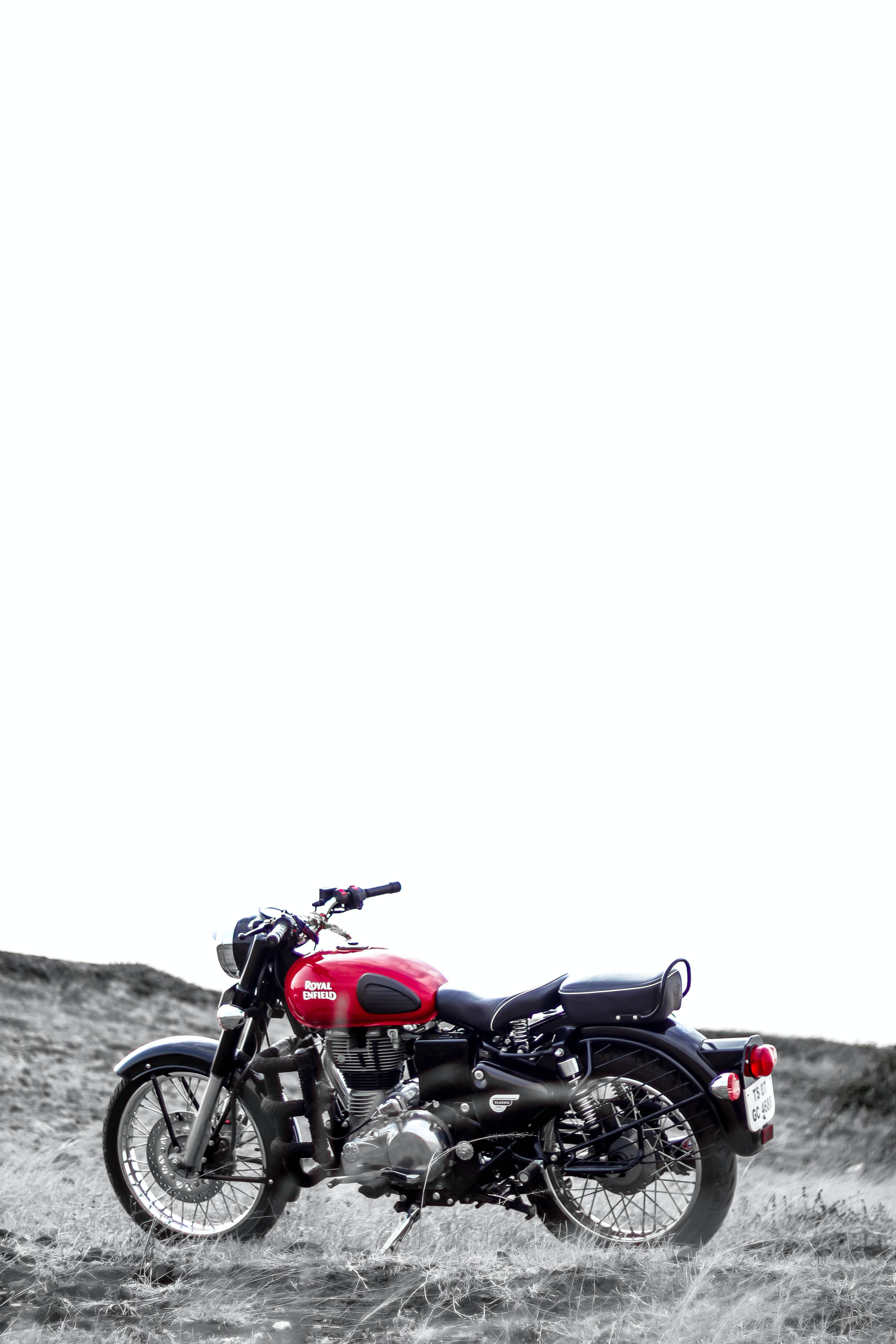 Bicicleta Roja en Blanco y Negro Fondos de pantalla
