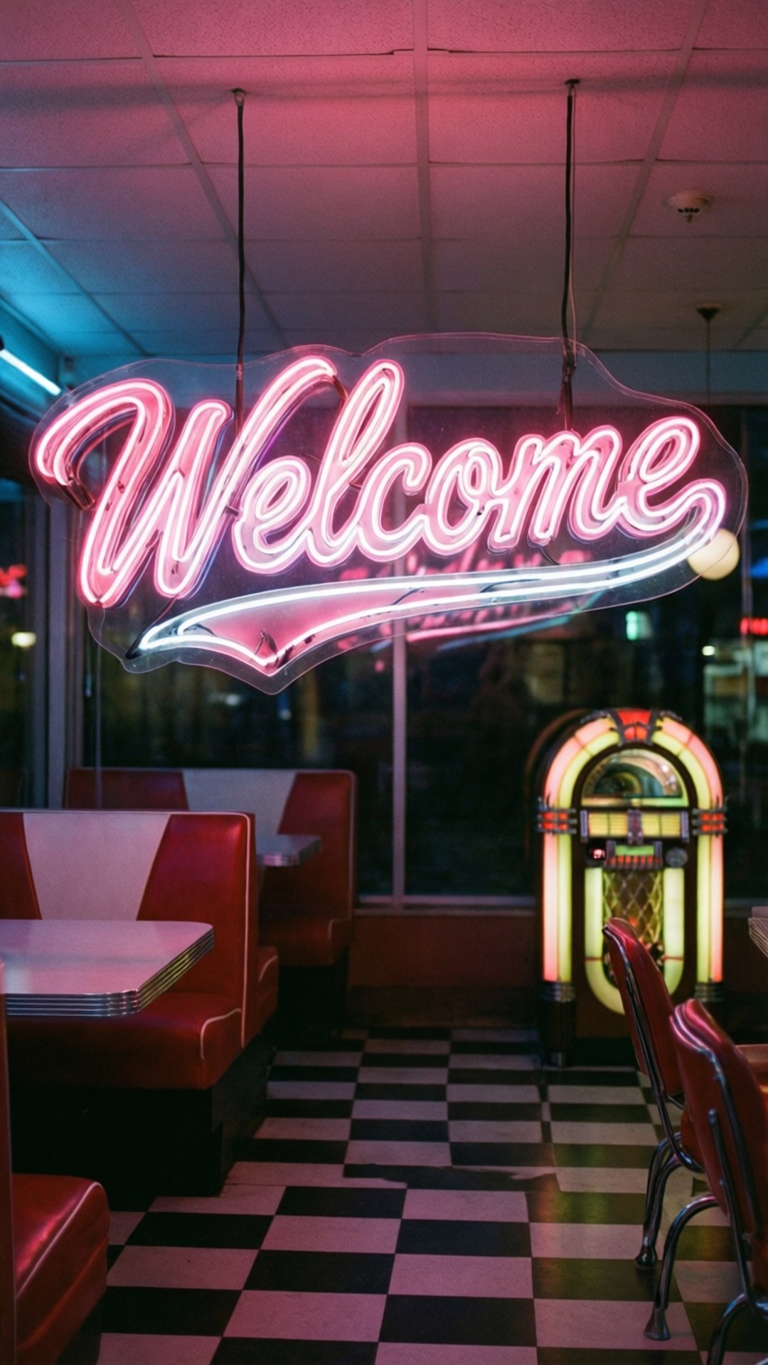 Bienvenida al Diner de Neón Fondos de pantalla