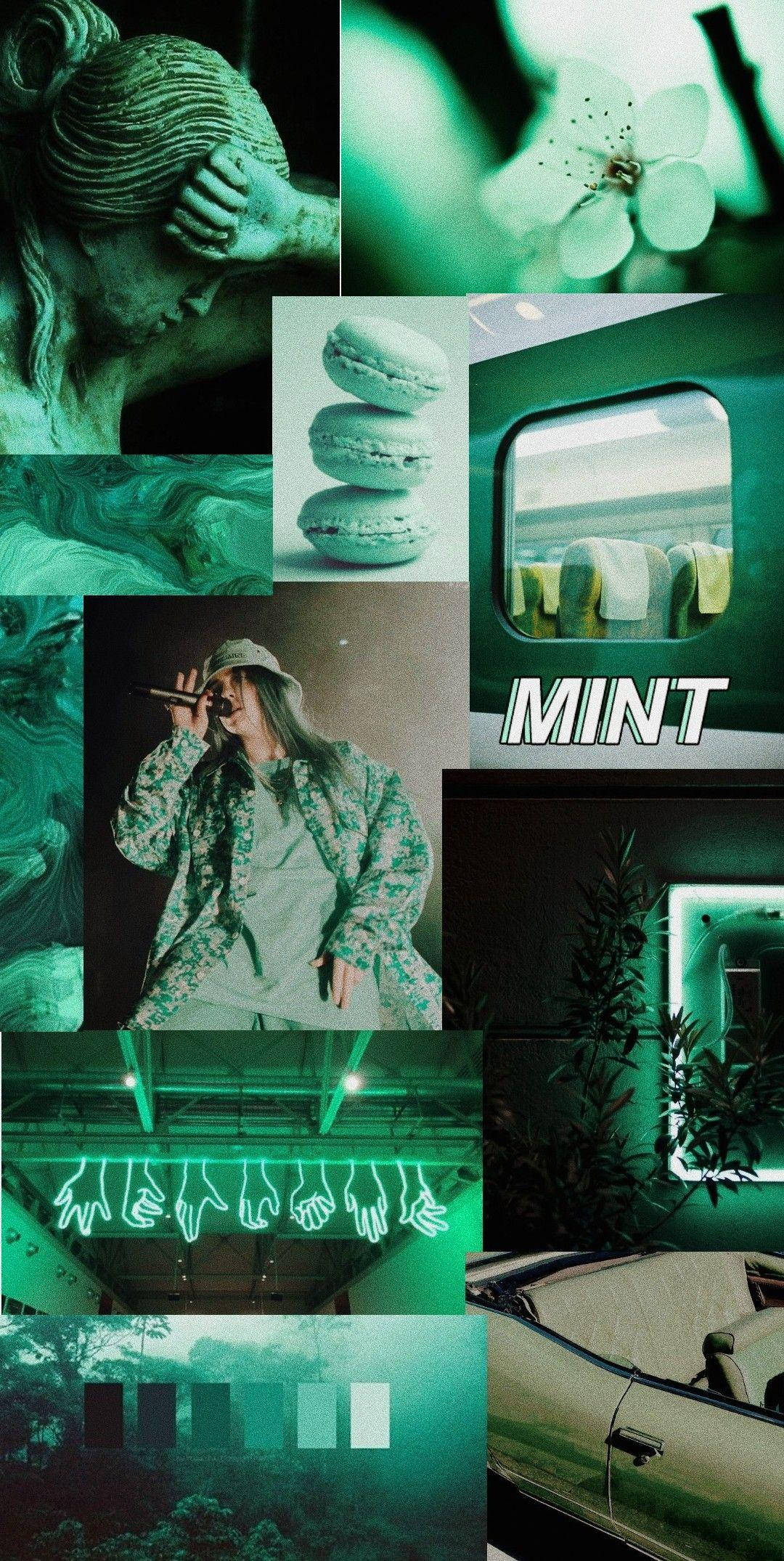 Billie Eilish Estética Verde Menta Fondos de pantalla