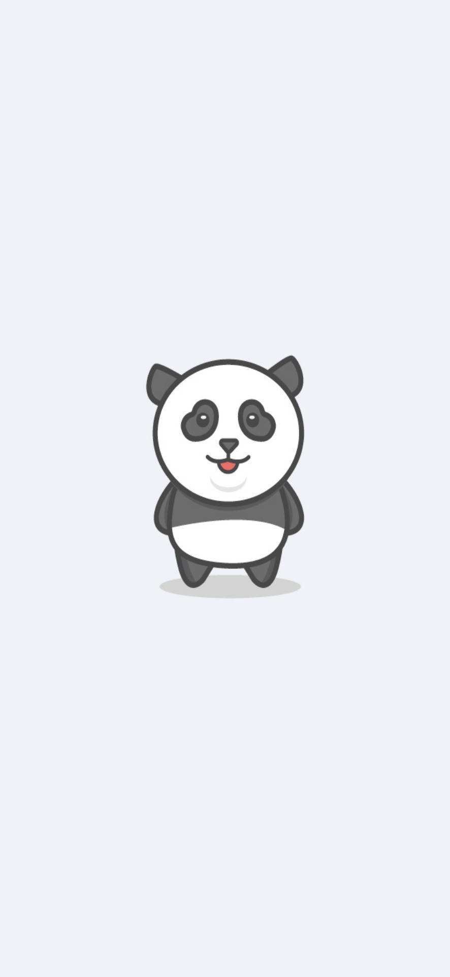 Blanco con Panda Lindo iPhone Fondos de pantalla
