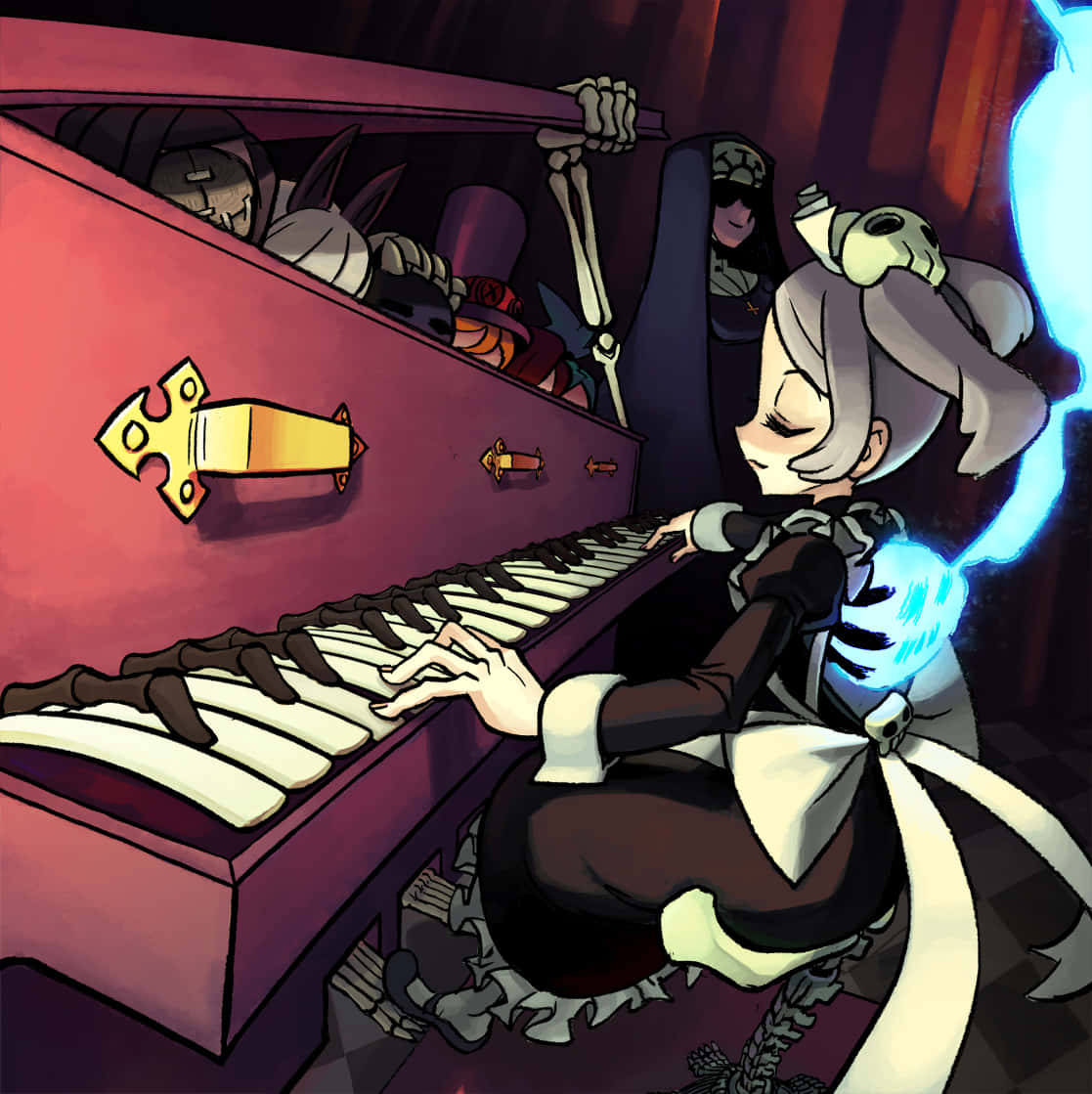 Bloody Marie de Skullgirls tocando el piano Fondos de pantalla