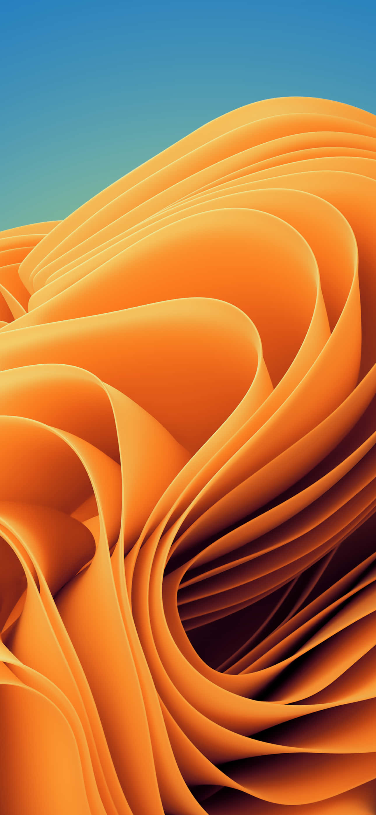 Bloque de color azul y naranja vibrante y audaz Fondos de pantalla