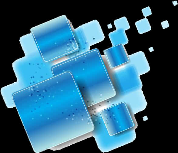 Bloques geométricos azules abstractos Fondos de pantalla