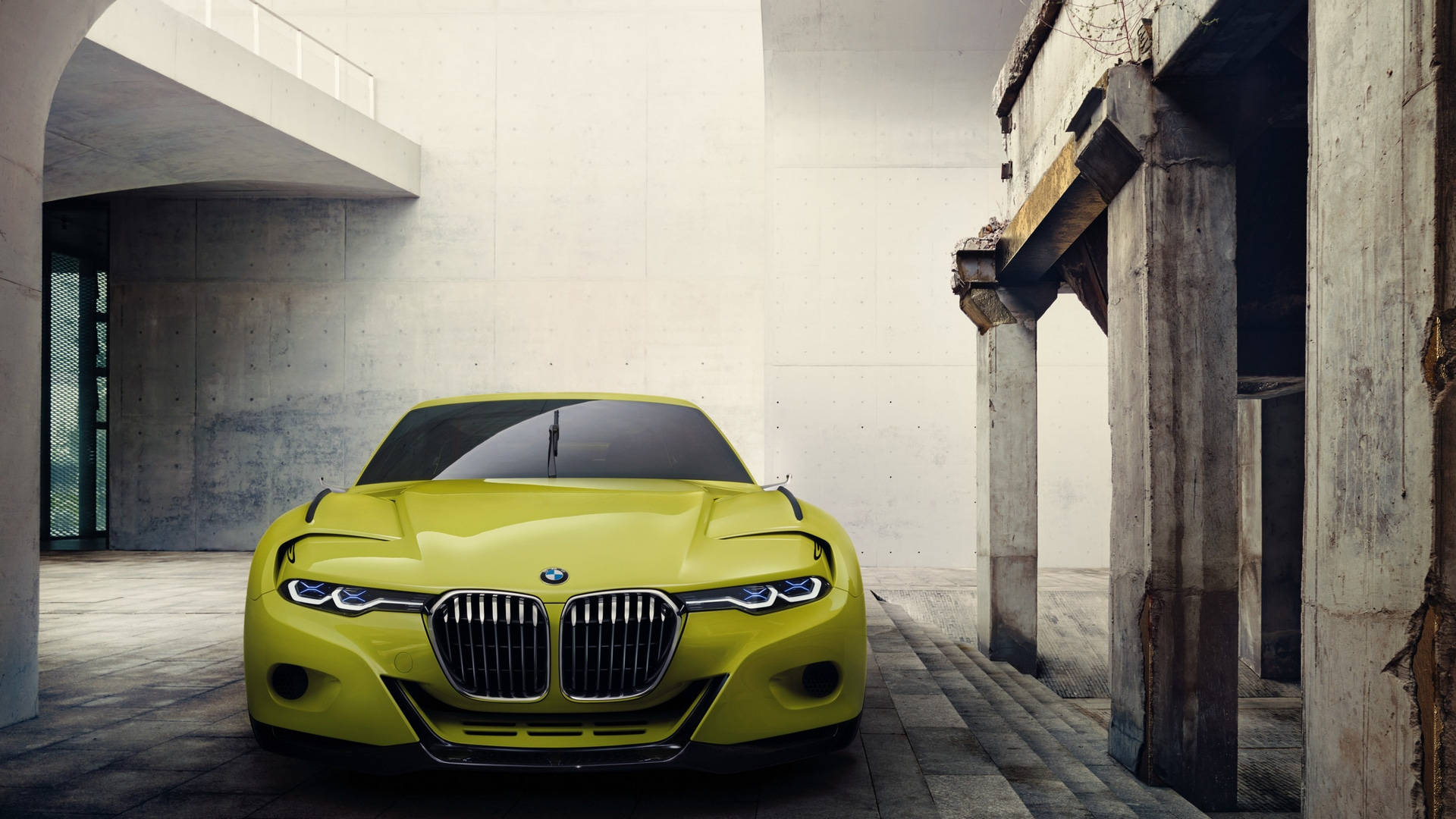 BMW 3.0 CSL Amarillo Full HD Fondos de pantalla