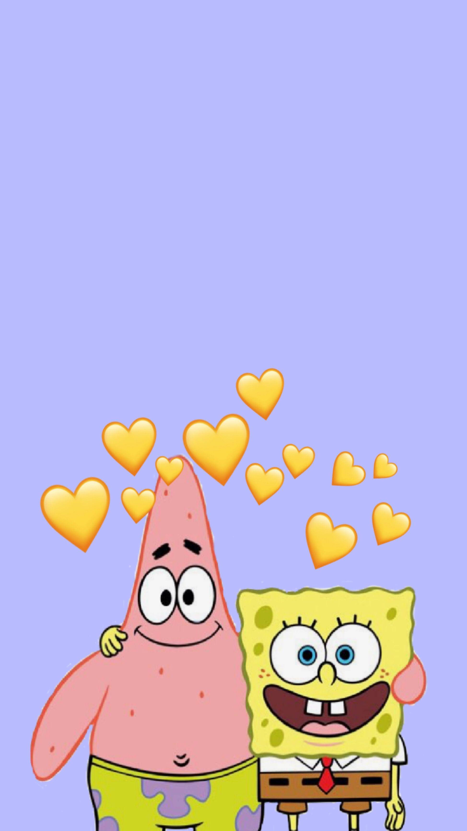 Bob Esponja y Patricio en azul pastel Fondos de pantalla