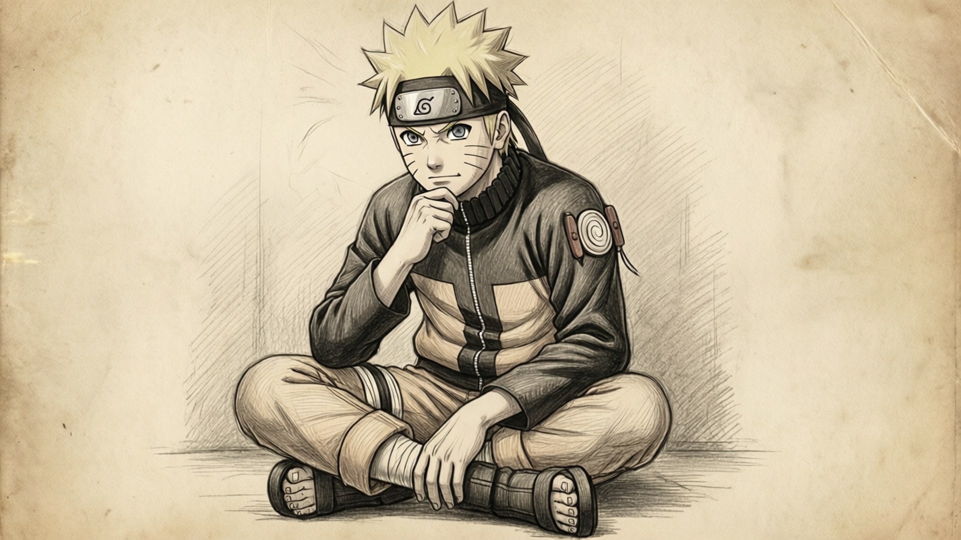Boceto Vintage de Naruto Fondos de pantalla