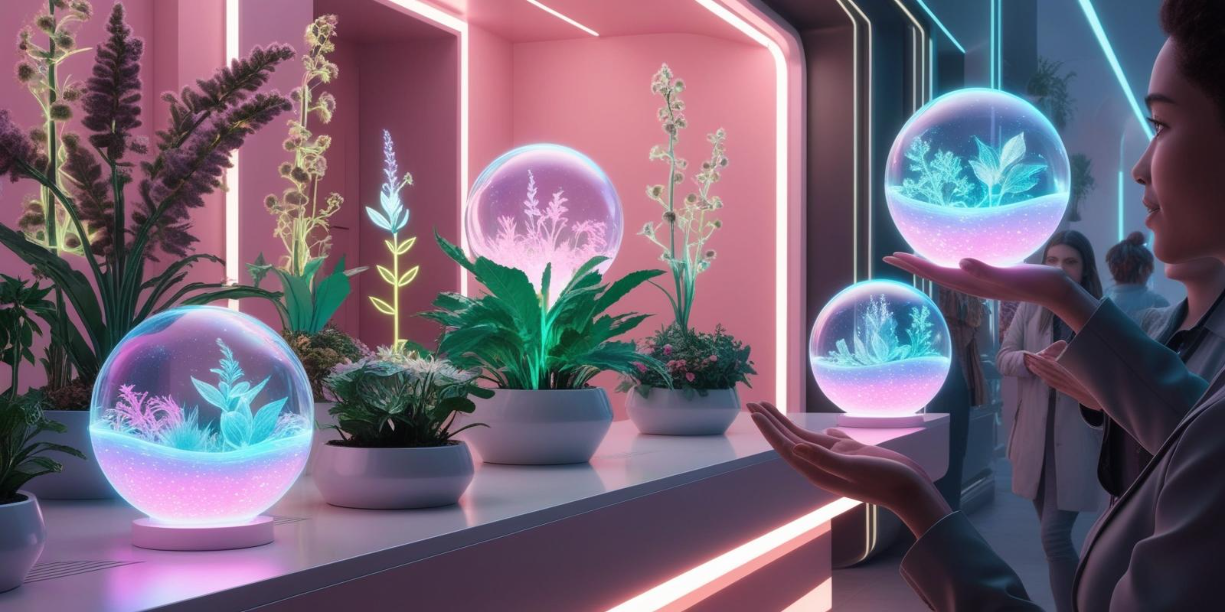 Bolas de Cristal y Plantas Tropicales Fondos de pantalla