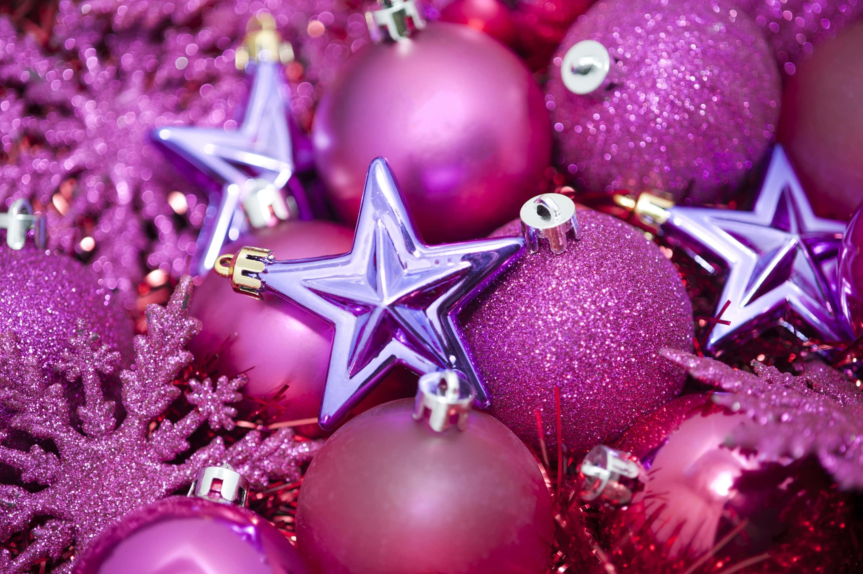 Bolas rosadas de Navidad para chicas Fondos de pantalla